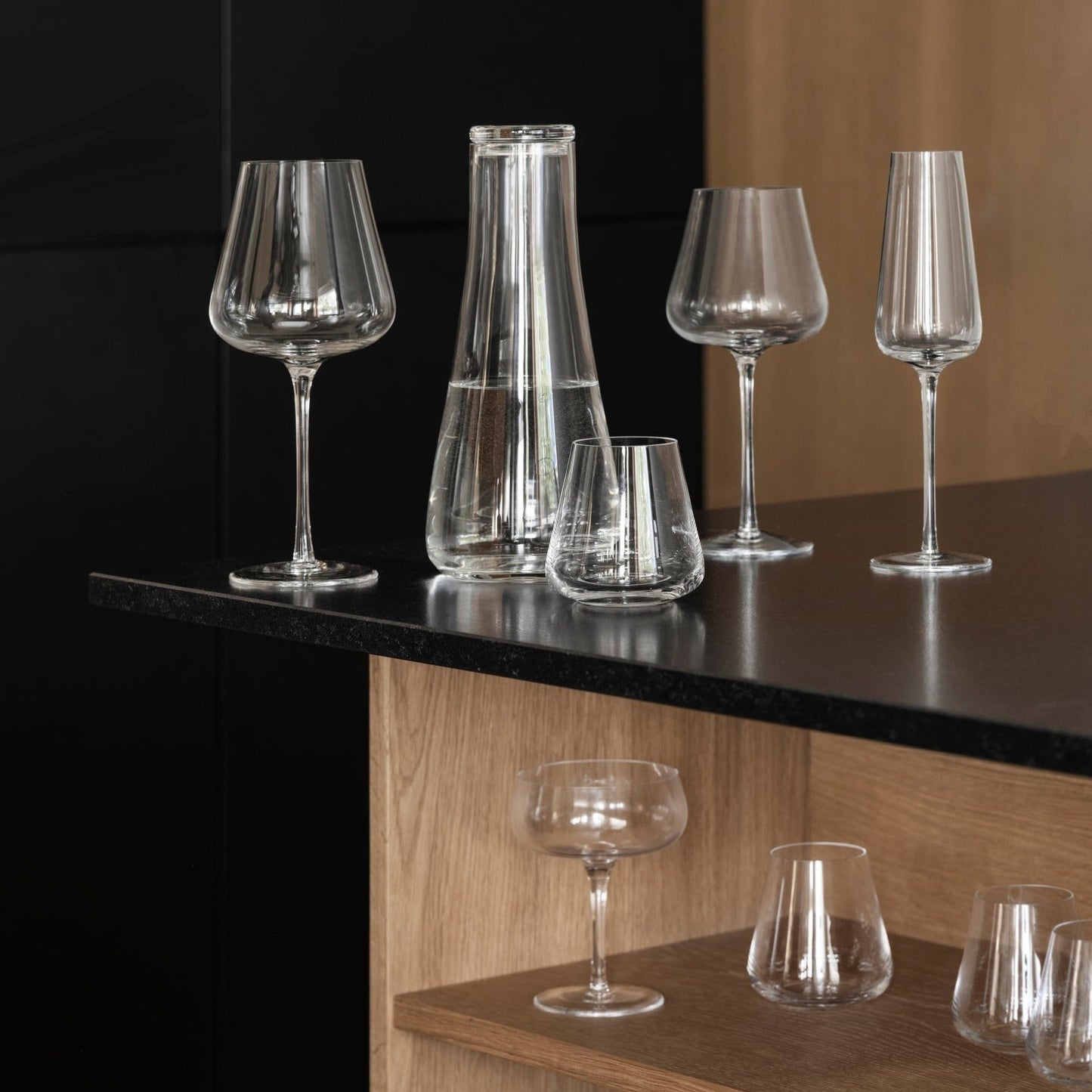 Belo Tumbler Glasses 9 5 Ounce Set Of 4 Clear Glass Blomus 64399