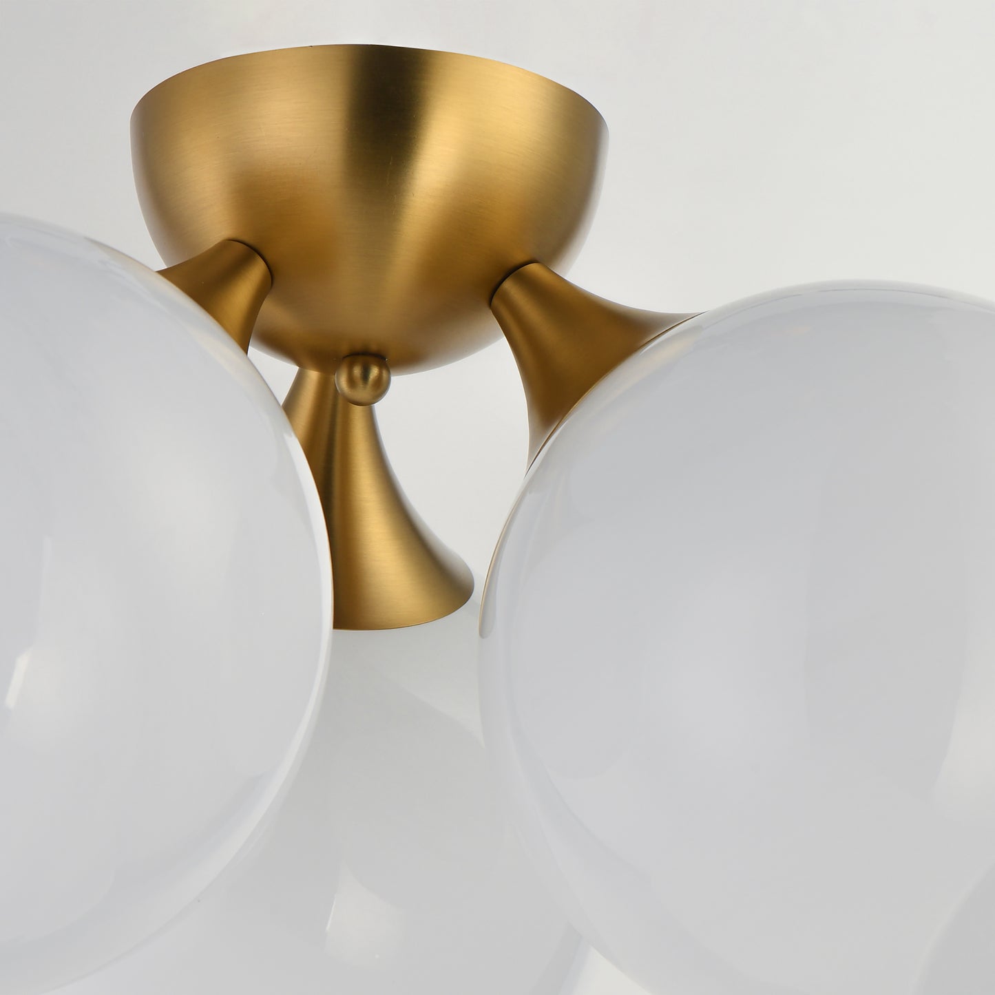 Neve 3-Light Semi Flush Natural Aged Brass by Maxim Lighting