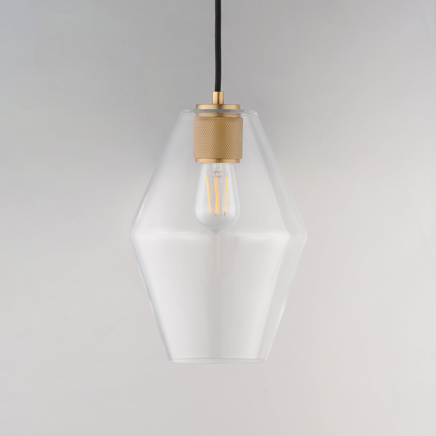 Geode Small Pendant Natural Aged Brass by Maxim Lighting