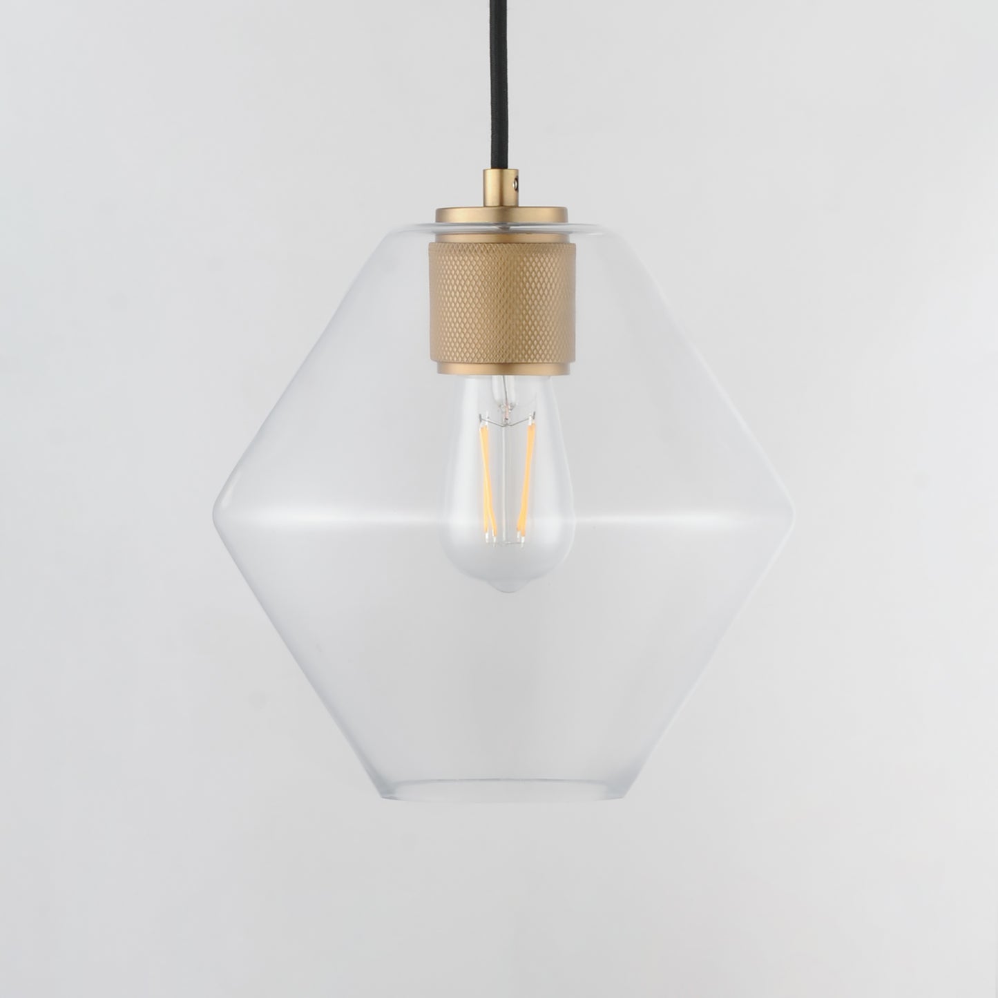 Geode Medium Pendant Natural Aged Brass by Maxim Lighting