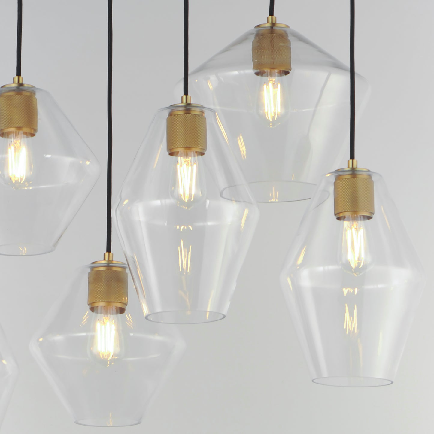 Geode 8-Light Pendant Natural Aged Brass by Maxim Lighting