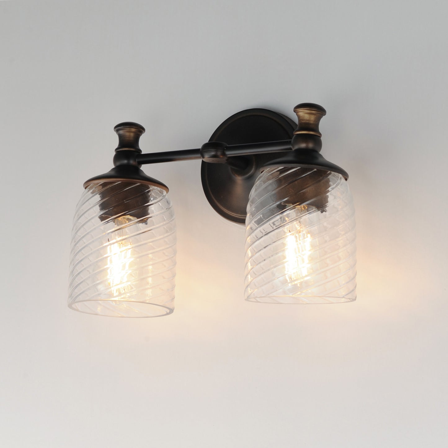 Swirl 2-Light Wall Sconce Antique Bronze by Maxim Lighting