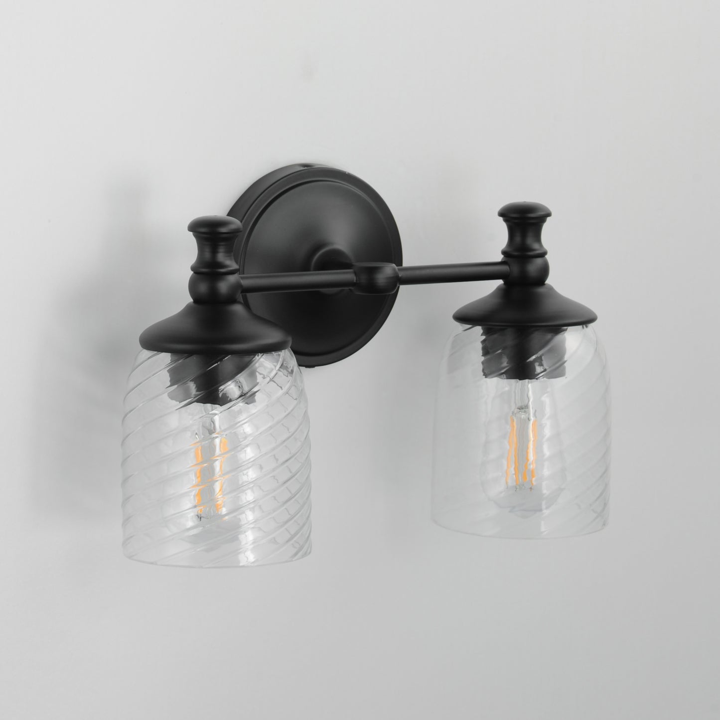 Swirl 2-Light Wall Sconce Black by Maxim Lighting