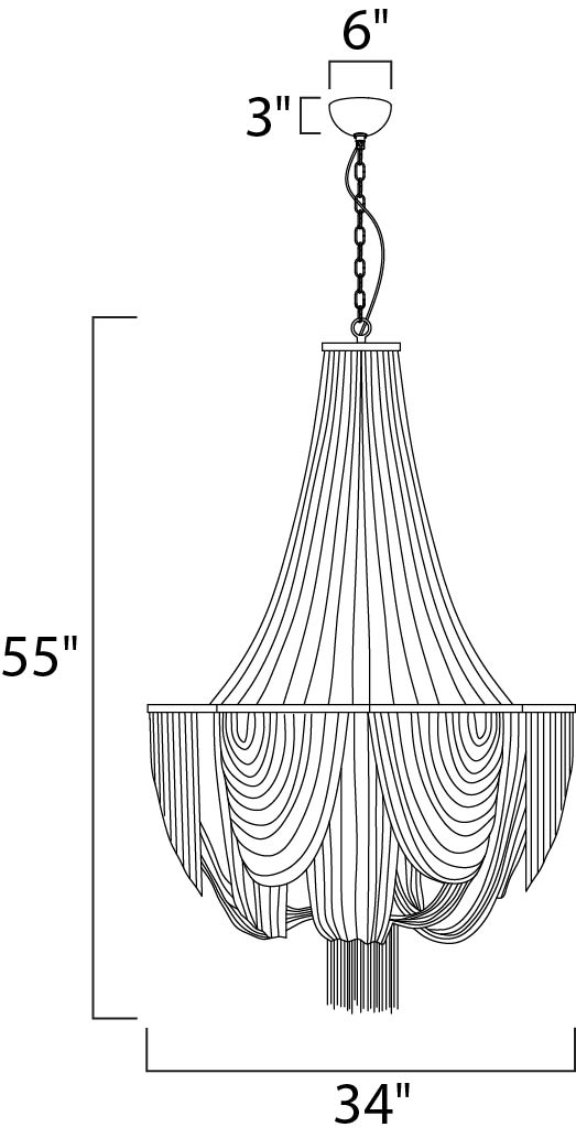Chantilly 14-Light Chandelier Polished Nickel by Maxim Lighting