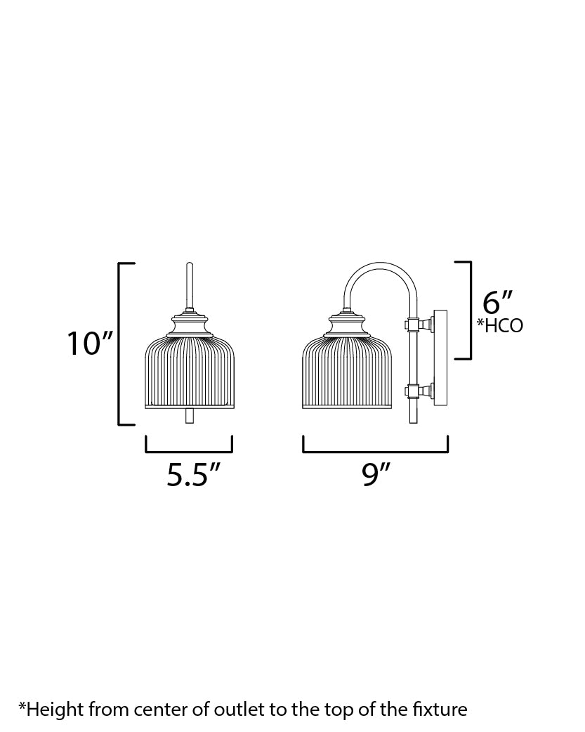 Bisque Wall Sconce Polished Nickel by Maxim Lighting