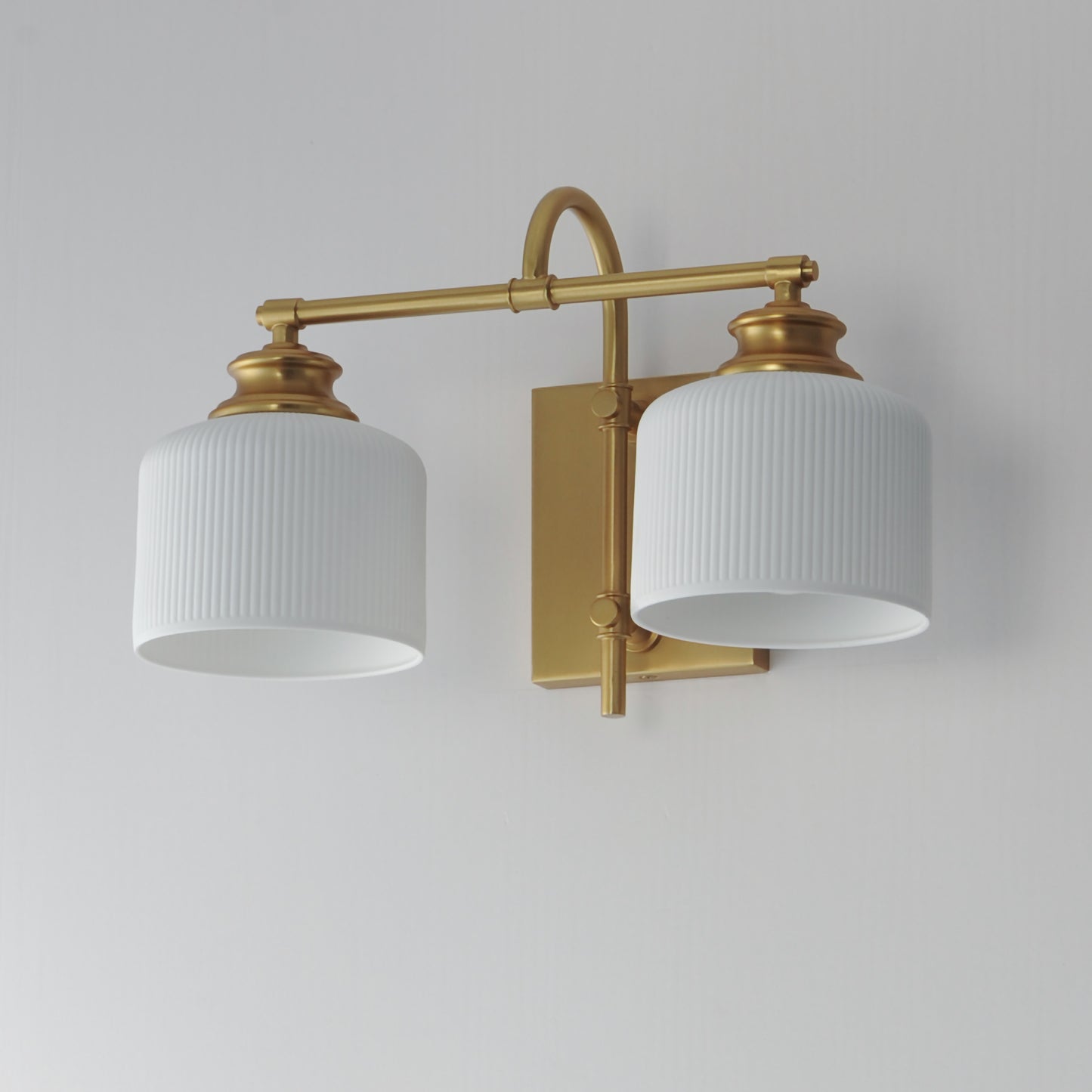 Bisque 2-Light Wall Sconce Natural Aged Brass by Maxim Lighting