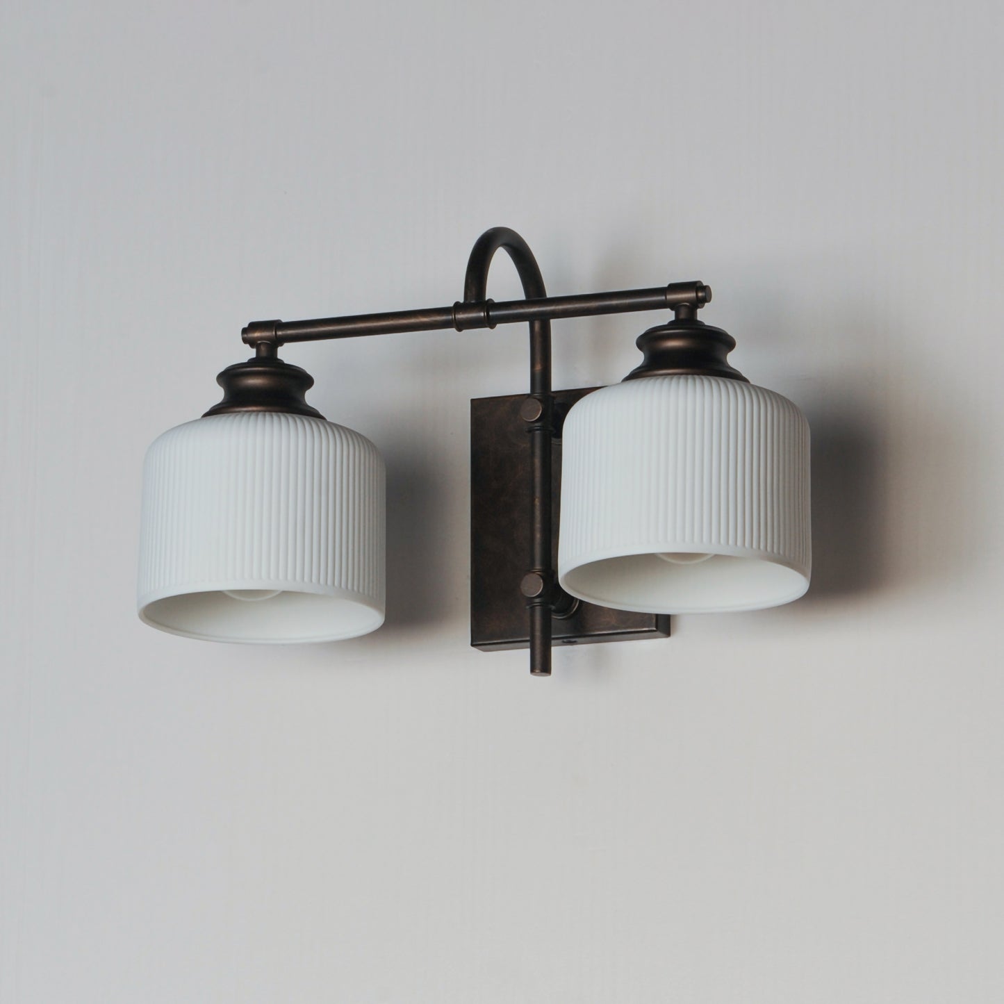 Bisque 2-Light Wall Sconce Oil Rubbed Bronze by Maxim Lighting