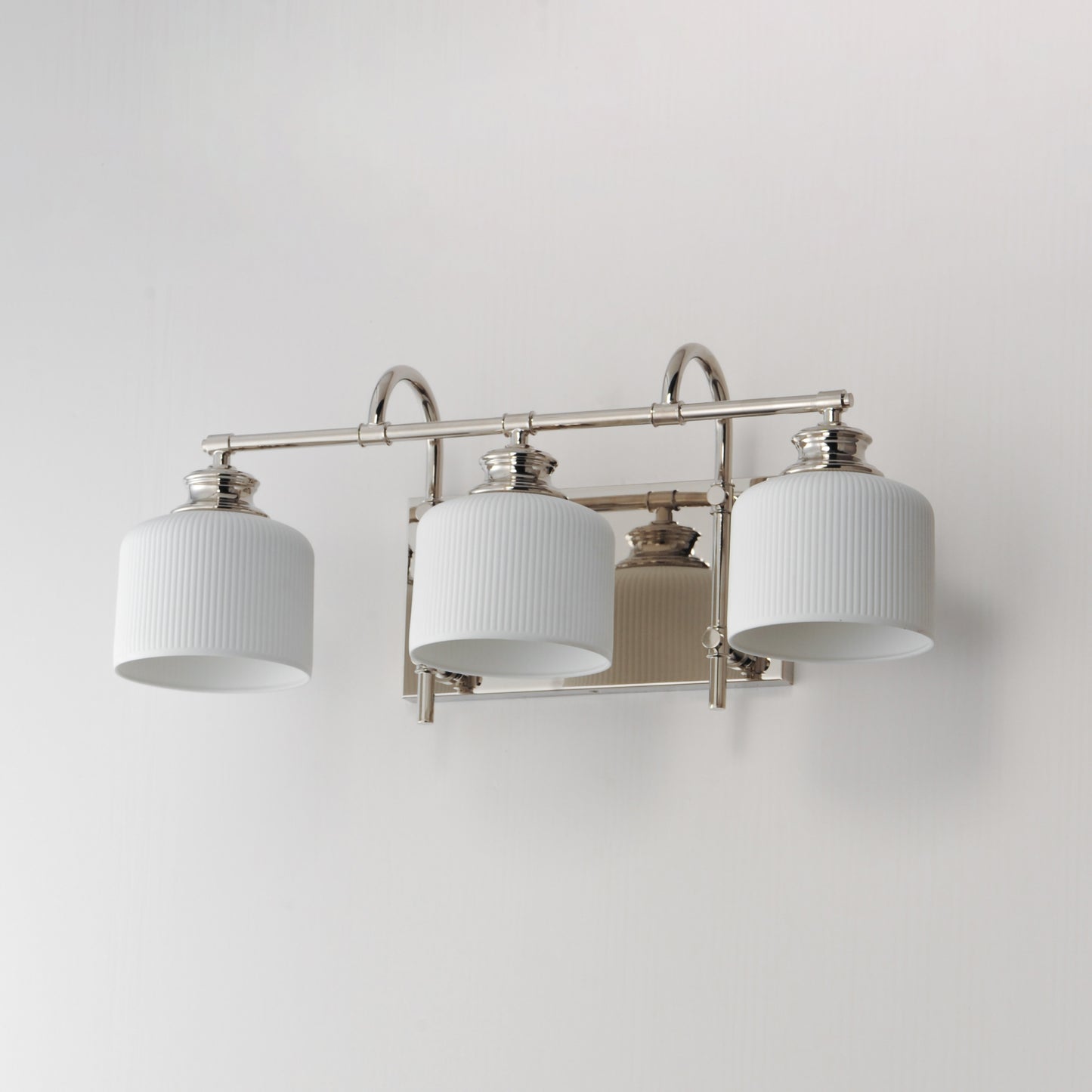Bisque 3-Light Bath Vanity Polished Nickel by Maxim Lighting
