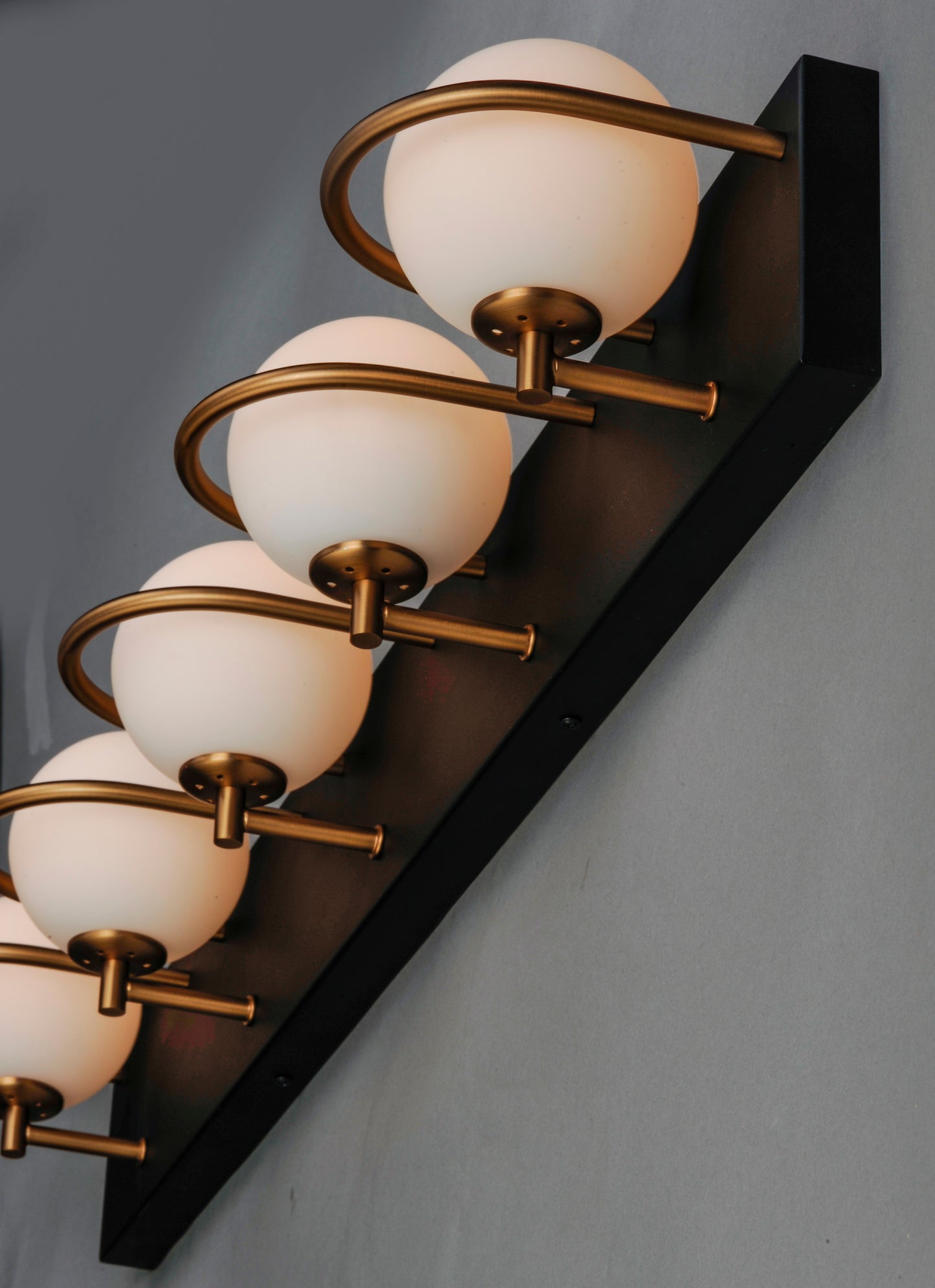 Revolve 5-Light LED Bath Vanity Black/Gold by Maxim Lighting