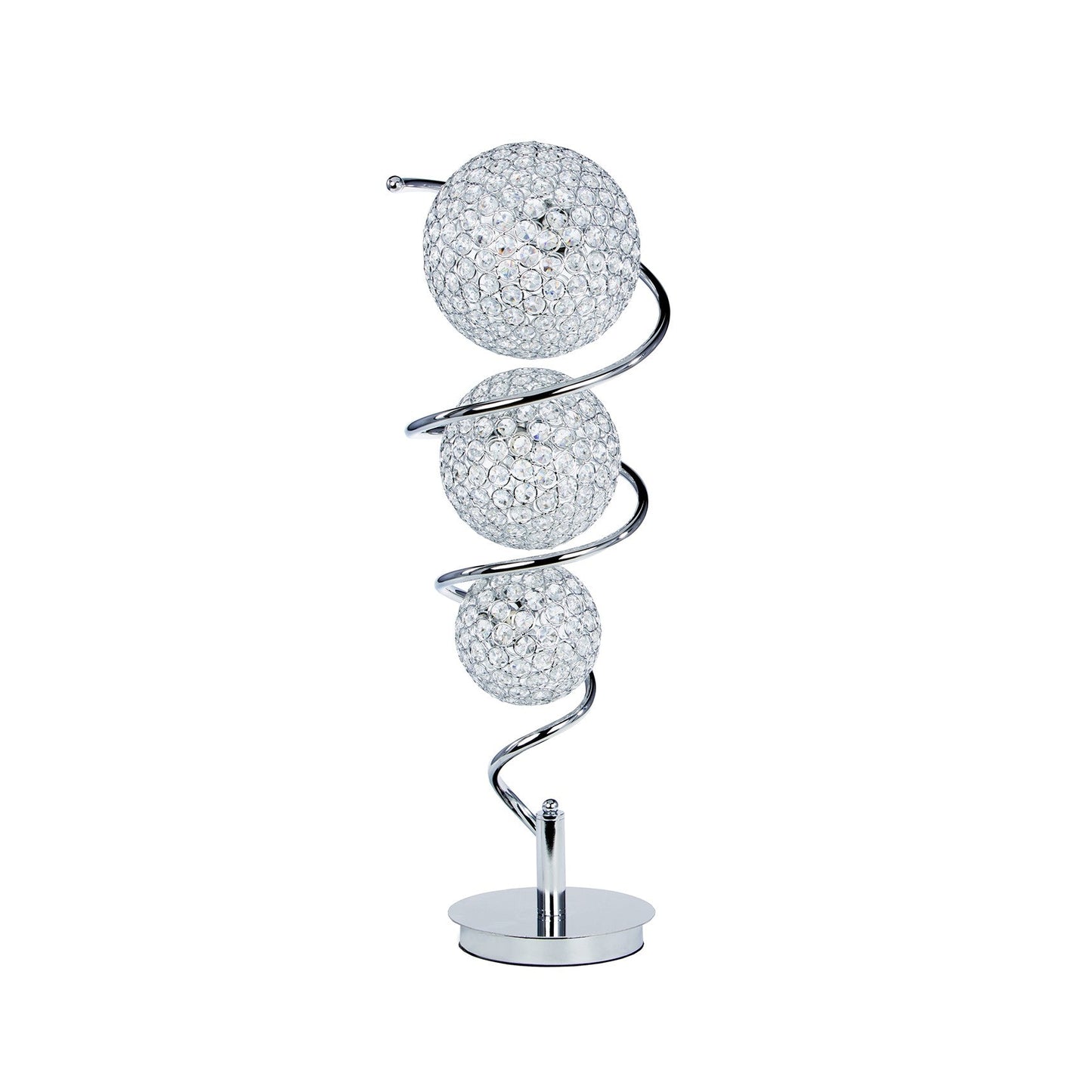 Vertical Crystal Sphere Table Lamp 3 Light by Finesse Decor FN-1142
