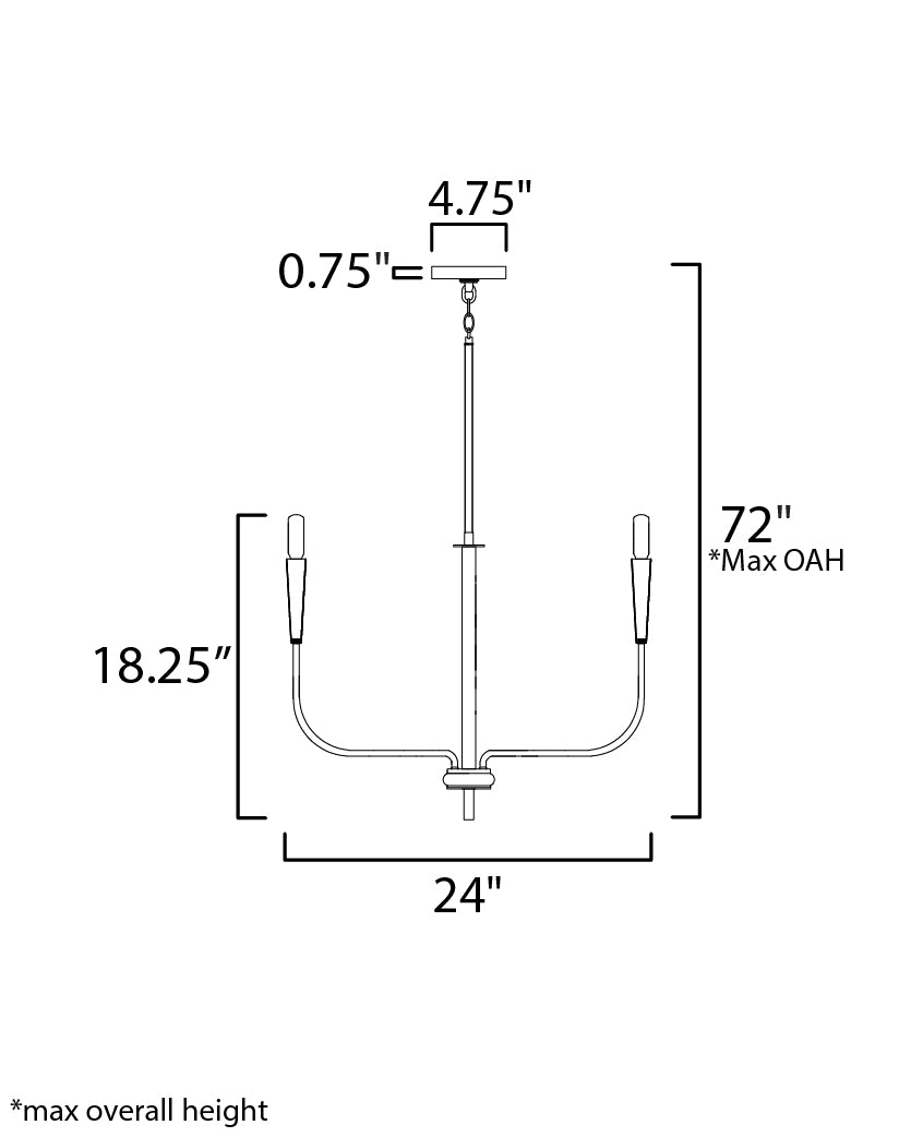 Vela 5-Light Chandelier Black by Maxim Lighting