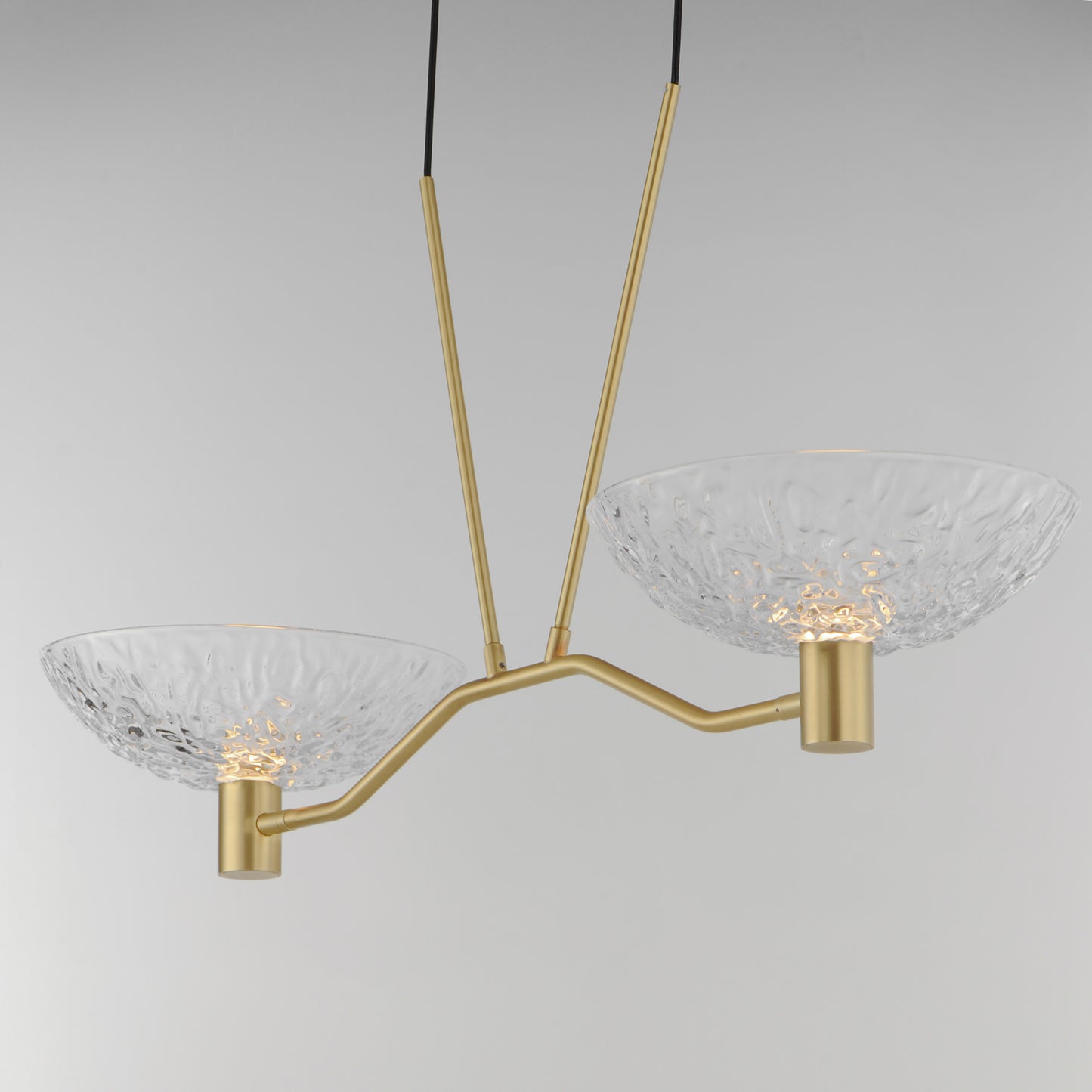 Metropolis 2-Light Linear LED Pendant Satin Brass by Maxim Lighting