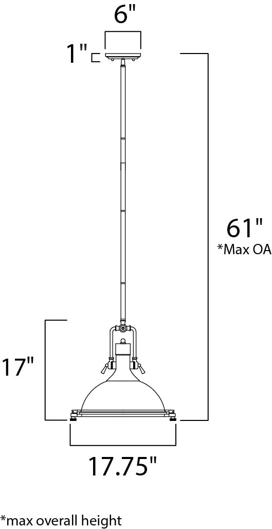 Hi-Bay Pendant Polished Nickel by Maxim Lighting