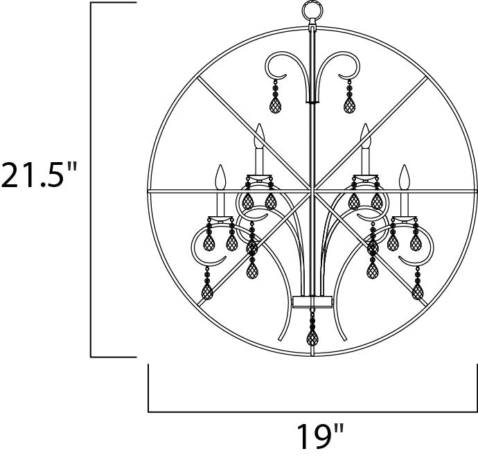 Orbit 4-Light Pendant Oil Rubbed Bronze by Maxim Lighting