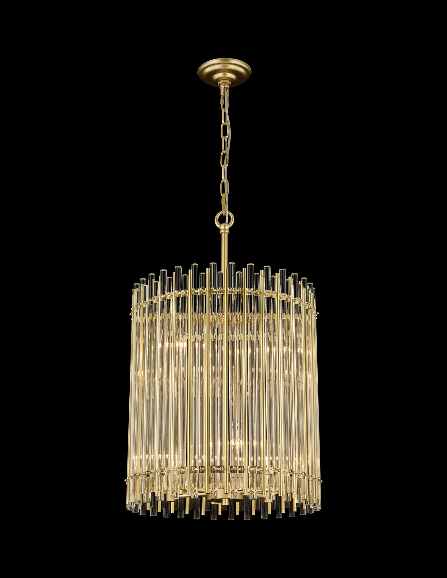 Antonina Pendant 6-Light in Satin Gold 2518SG by StarFire Crystal