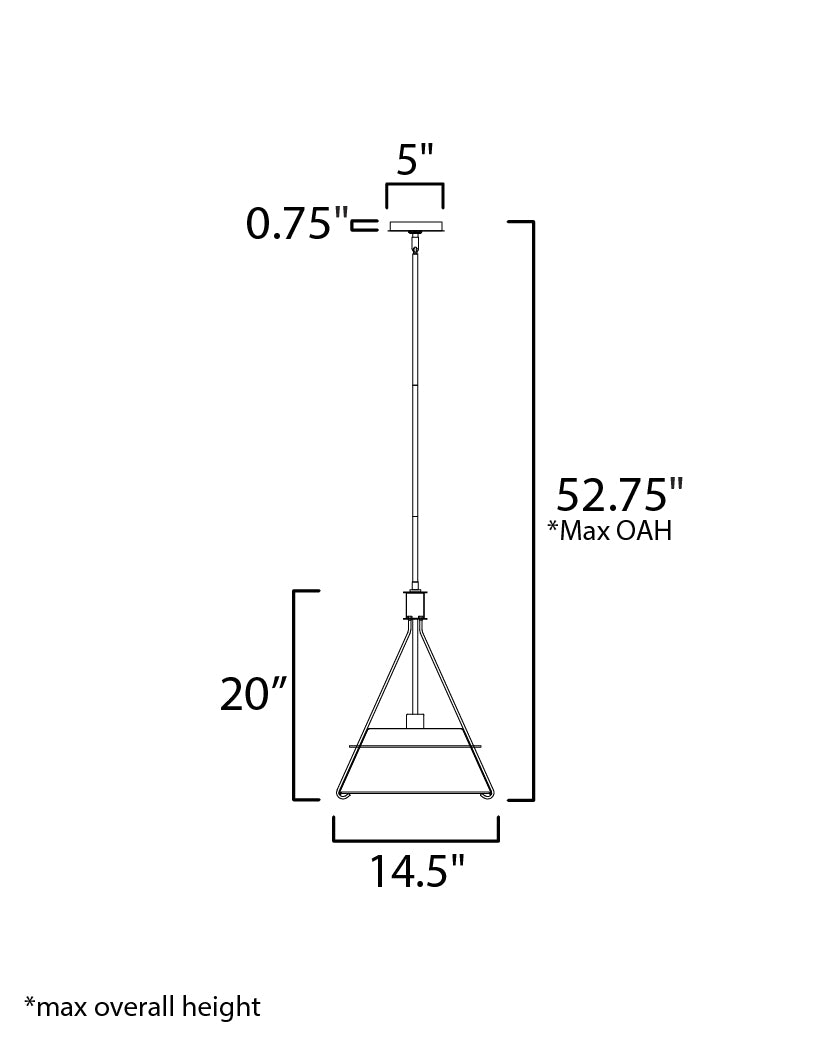 Lucas Pendant Natural Aged Brass by Maxim Lighting