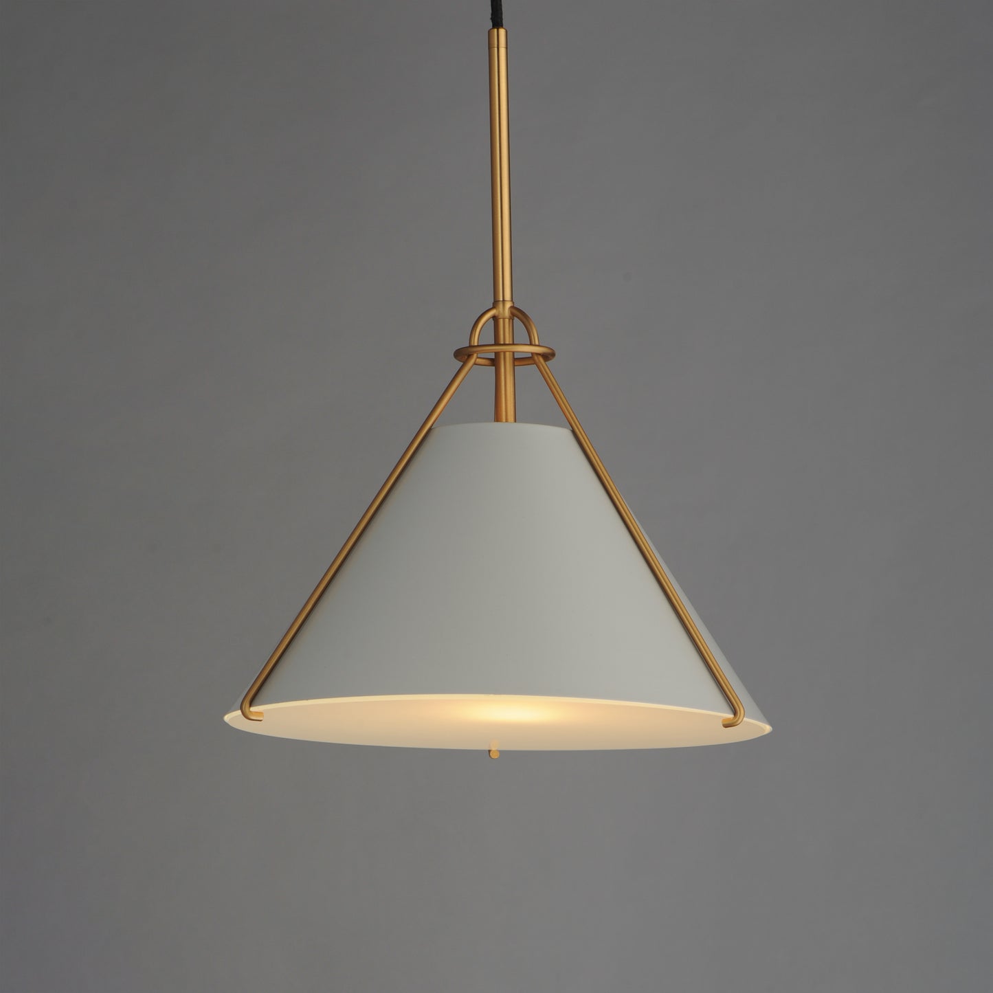 Lucas Pendant Light French Gray/Natural Aged Brass by Maxim Lighting