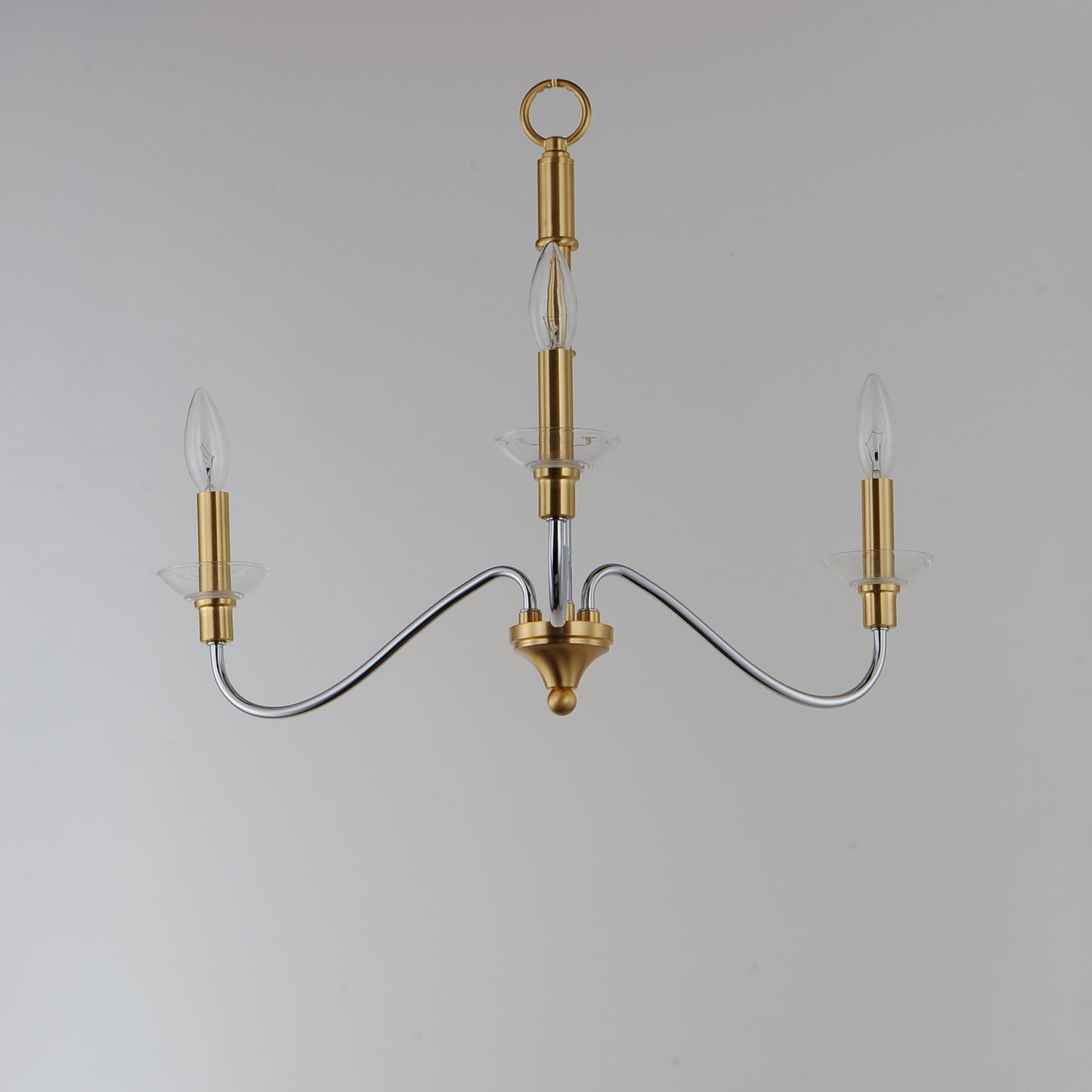 Clarion 3-Light Pendant Polished Chrome/Satin Brass by Maxim Lighting