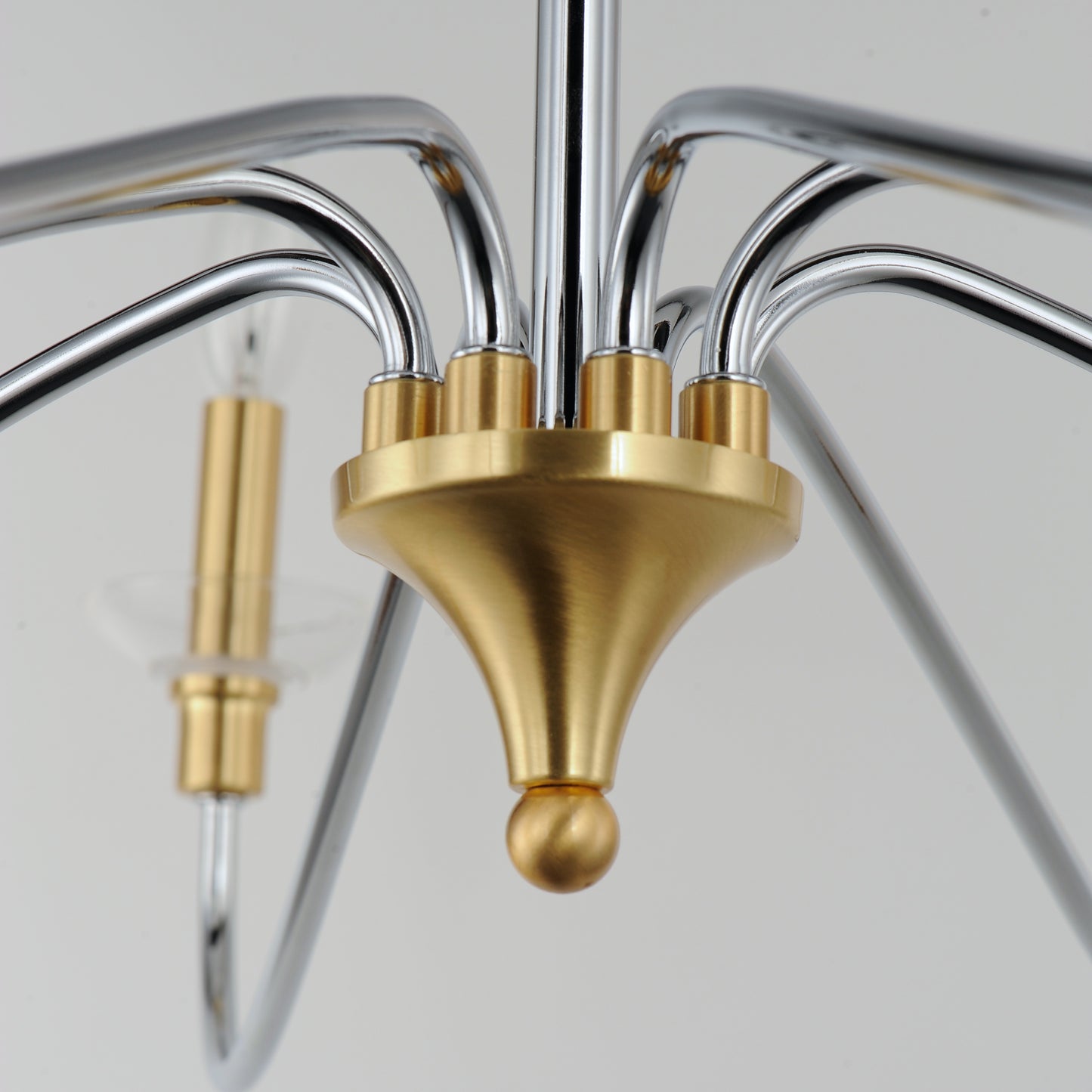 Clarion 8-Light Chandelier Polished Chrome/Satin Brass by Maxim Lighting