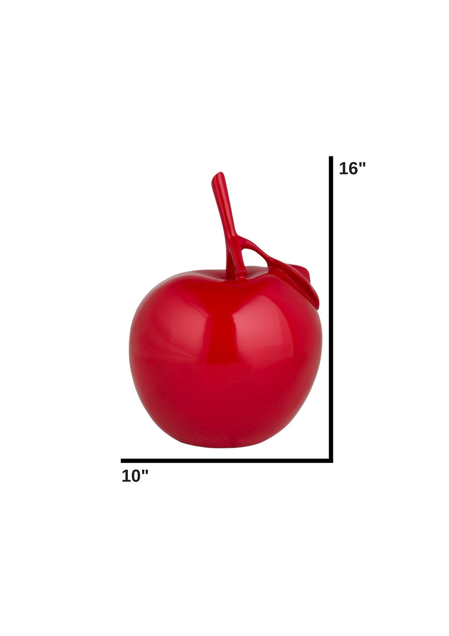 Solid Color Apple Sculpture Red by Finesse Decor F-3864R