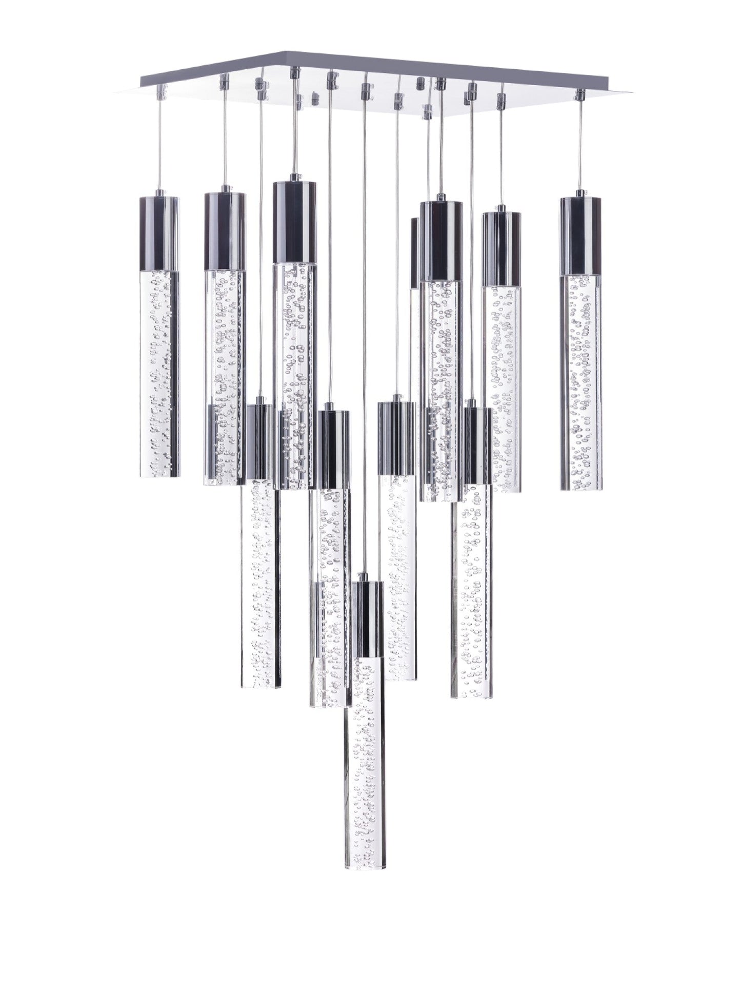 Acrylic Cylinder Chandelier// 13 Light by Finesse Decor FN-1260-13