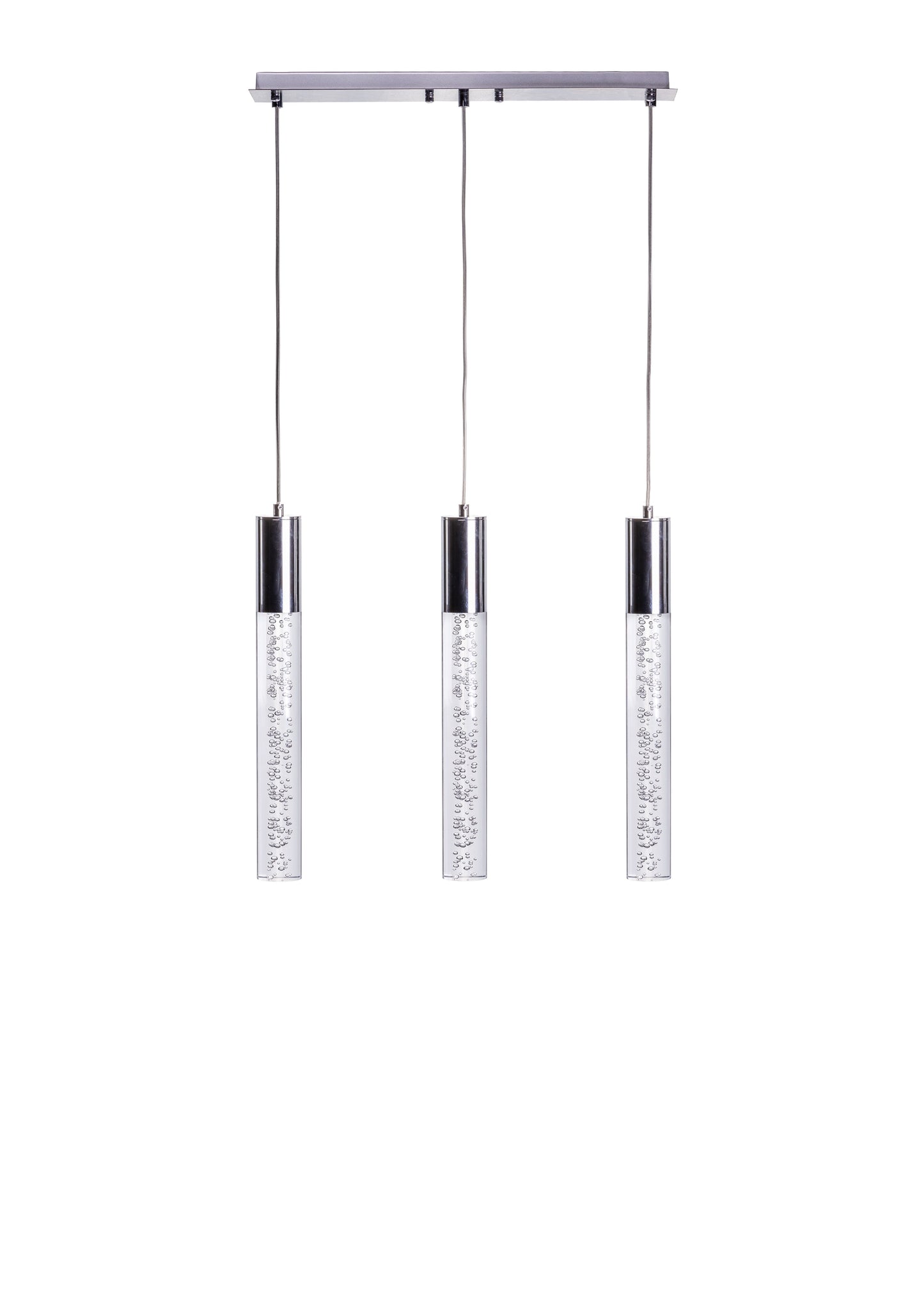 Acrylic Cylinder Chandelier 3 Light by Finesse Decor FN-1260-3