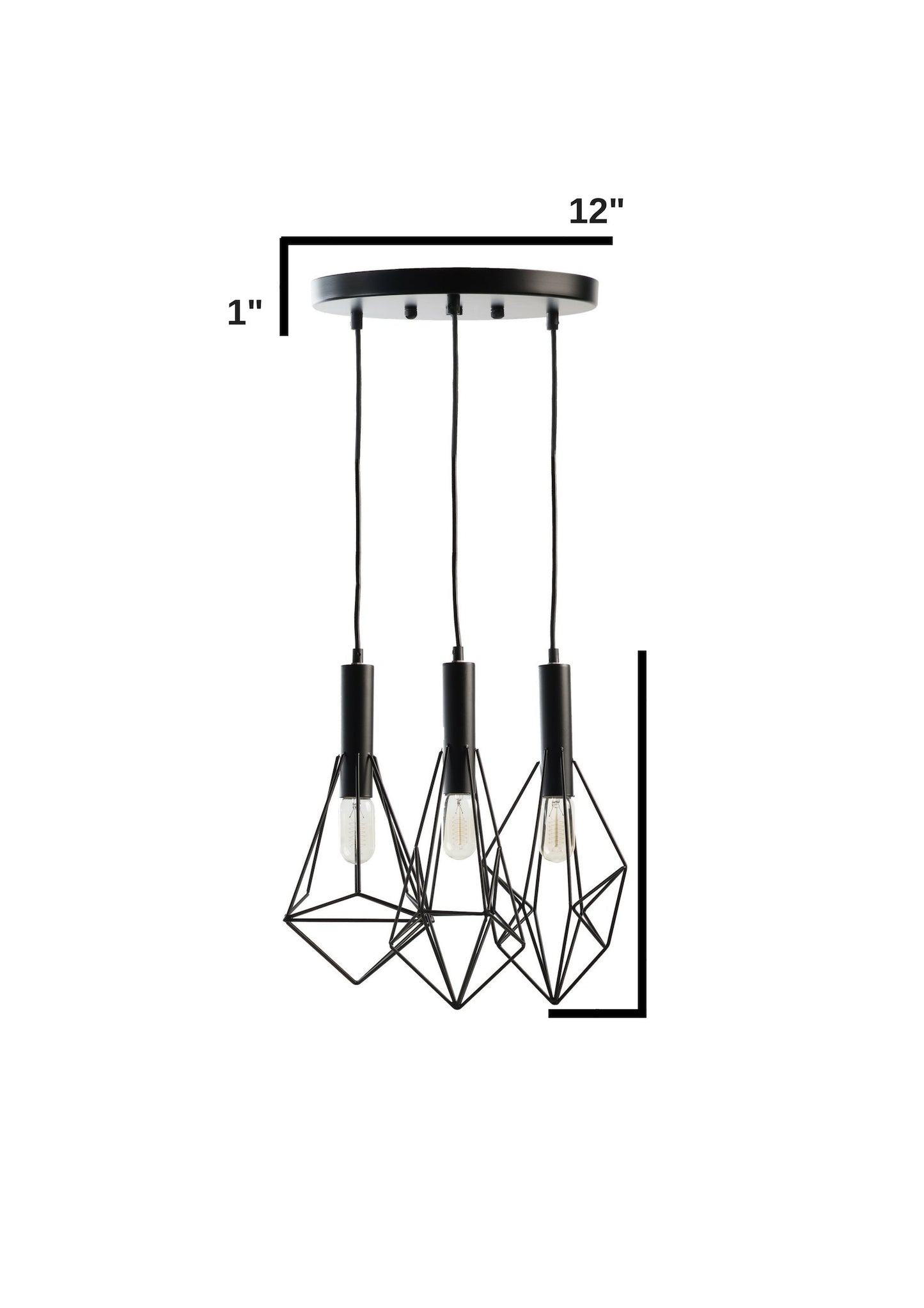 Adele Geometric Pendant 3 Light by Finesse Decor FN-302