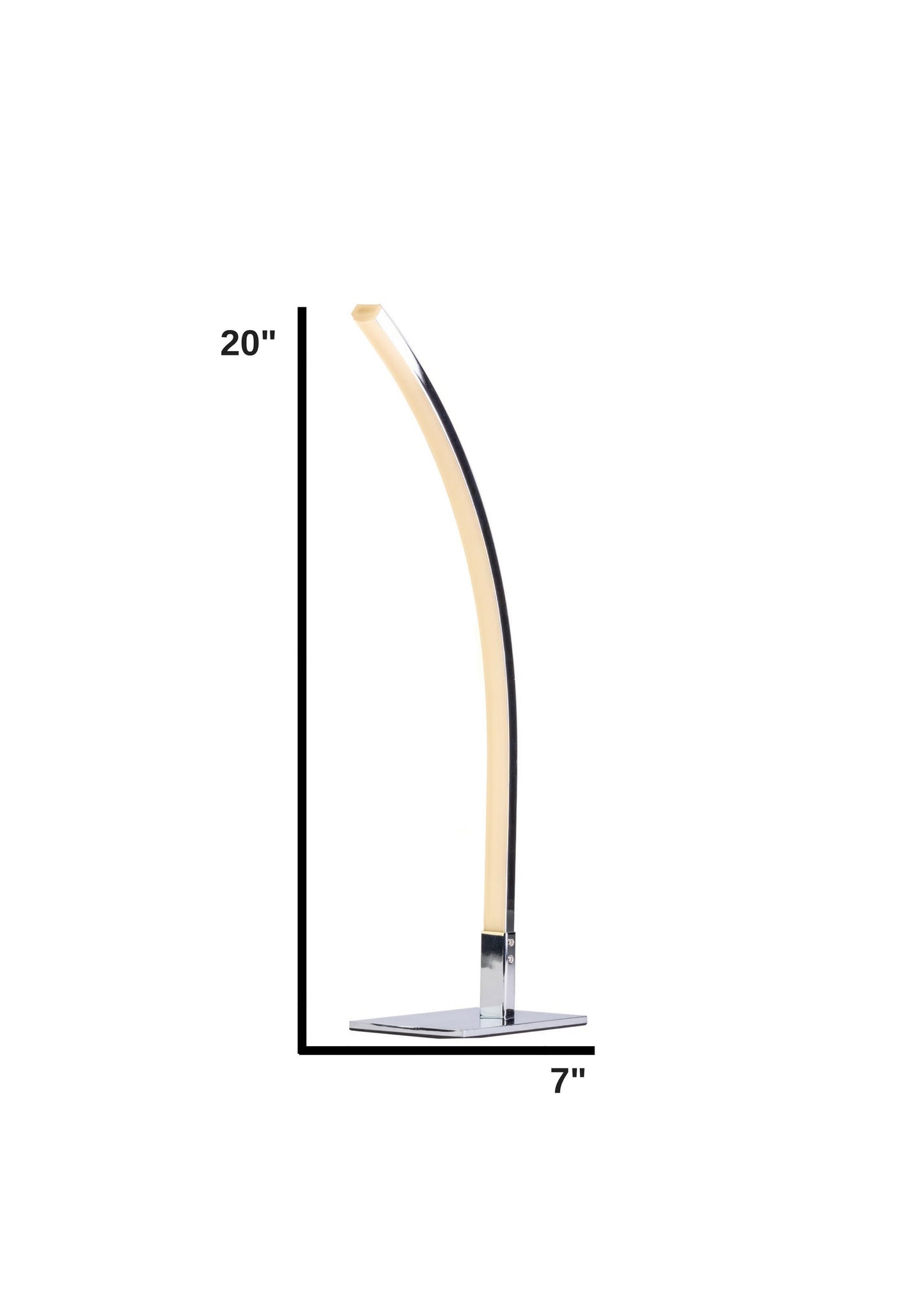 Modern Arc Design Table Lamp Chrome by Finesse Decor TL-1156