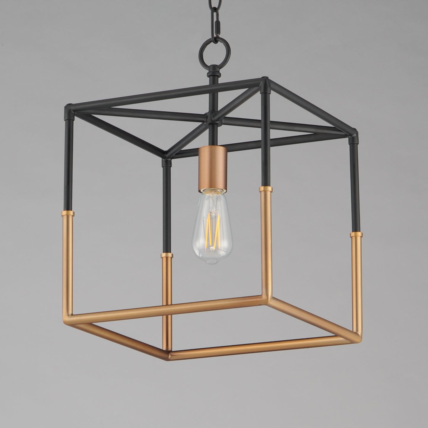 Soho Pendant Black/Weathered Brass by Maxim Lighting