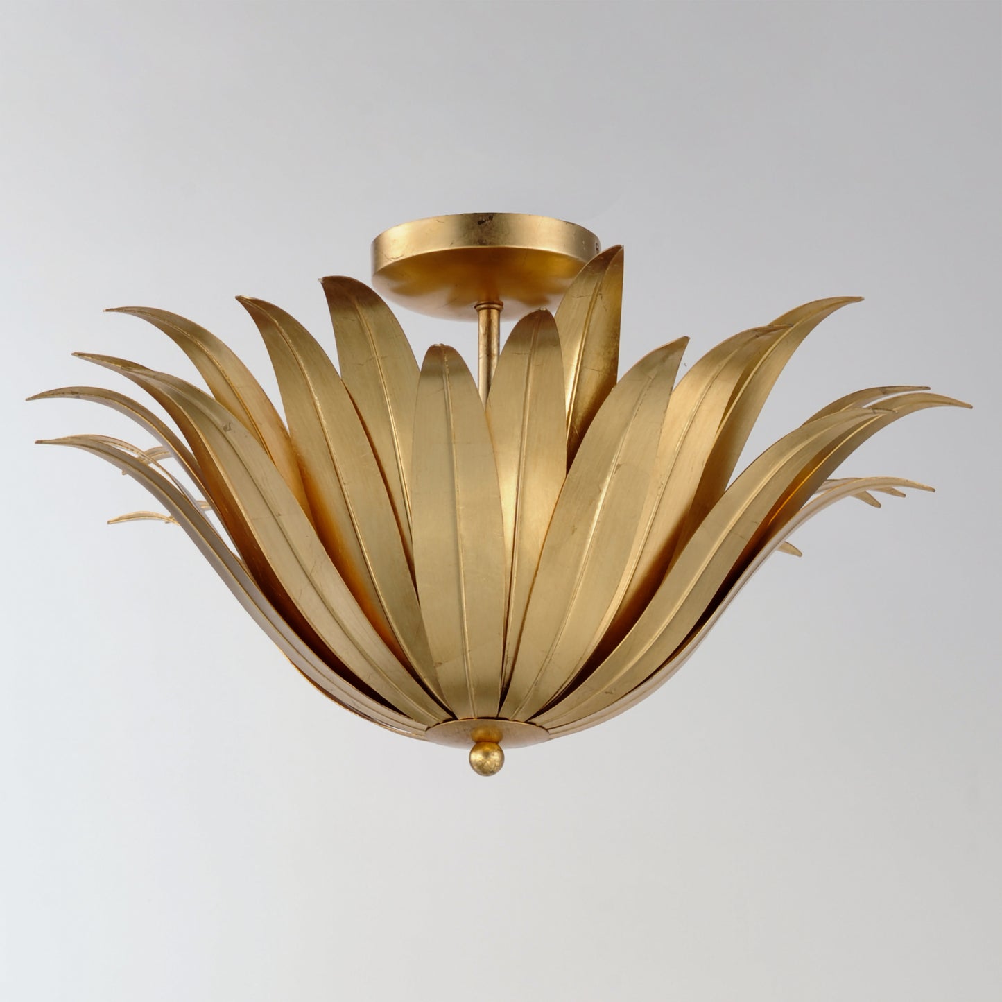 Firenze 3-Light Semi-Flush/Pendant Convertible Gold Leaf by Maxim Lighting