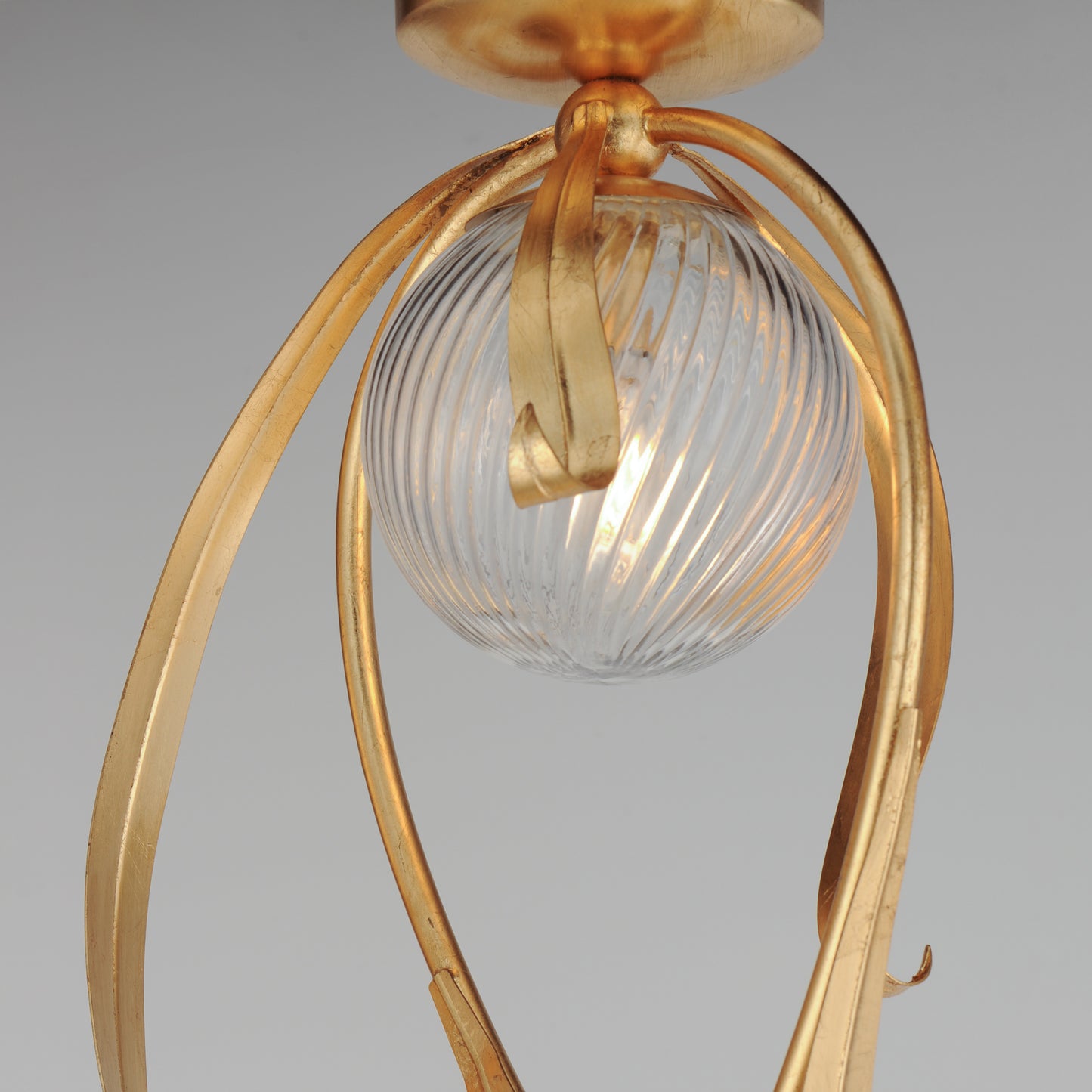 Firenze 3-Light Flush Mount Gold Leaf by Maxim Lighting
