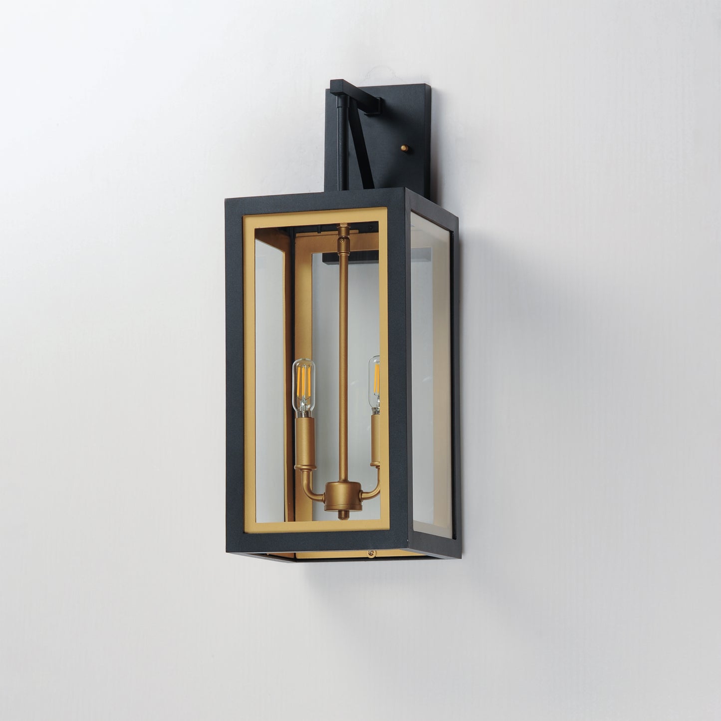 Neoclass 2-Light Outdoor Sconce Black/Gold by Maxim Lighting