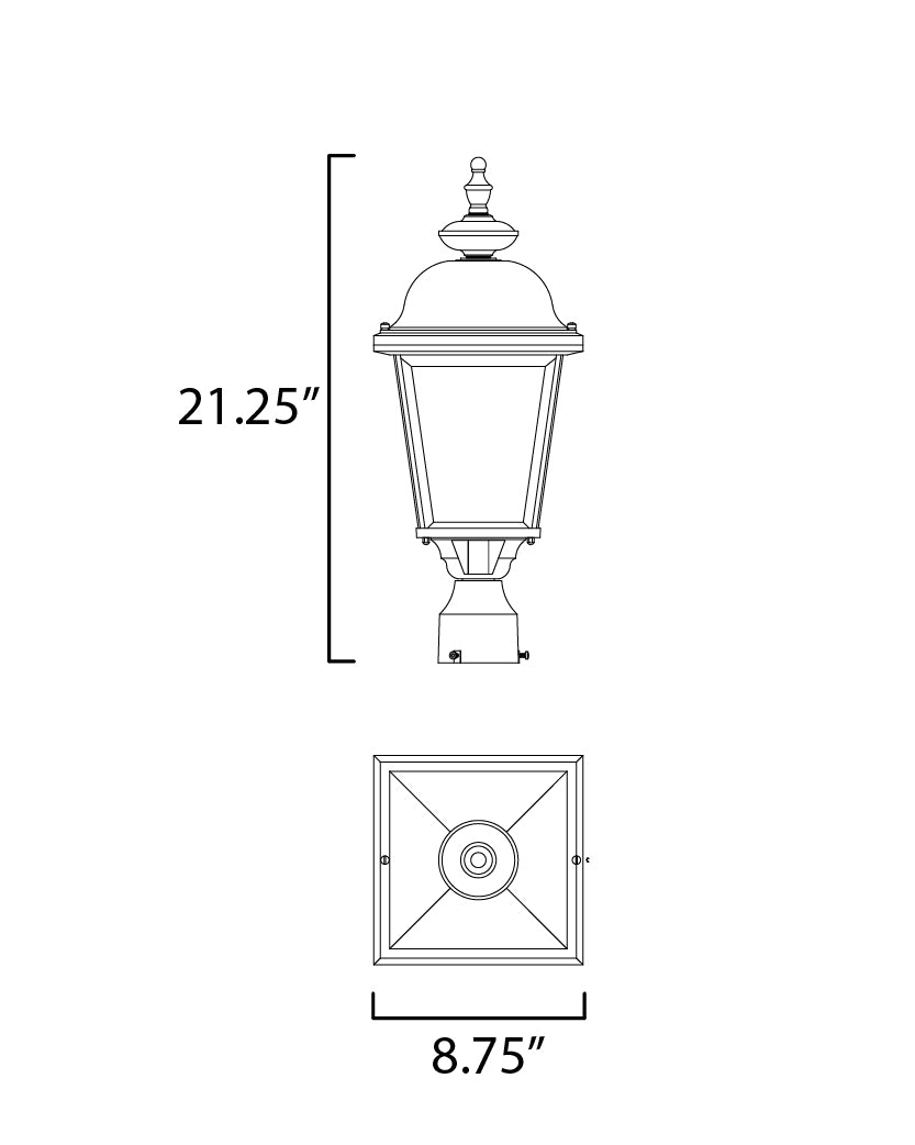 Builder Cast 3-Light Outdoor Pole/Post Lantern Black by Maxim Lighting
