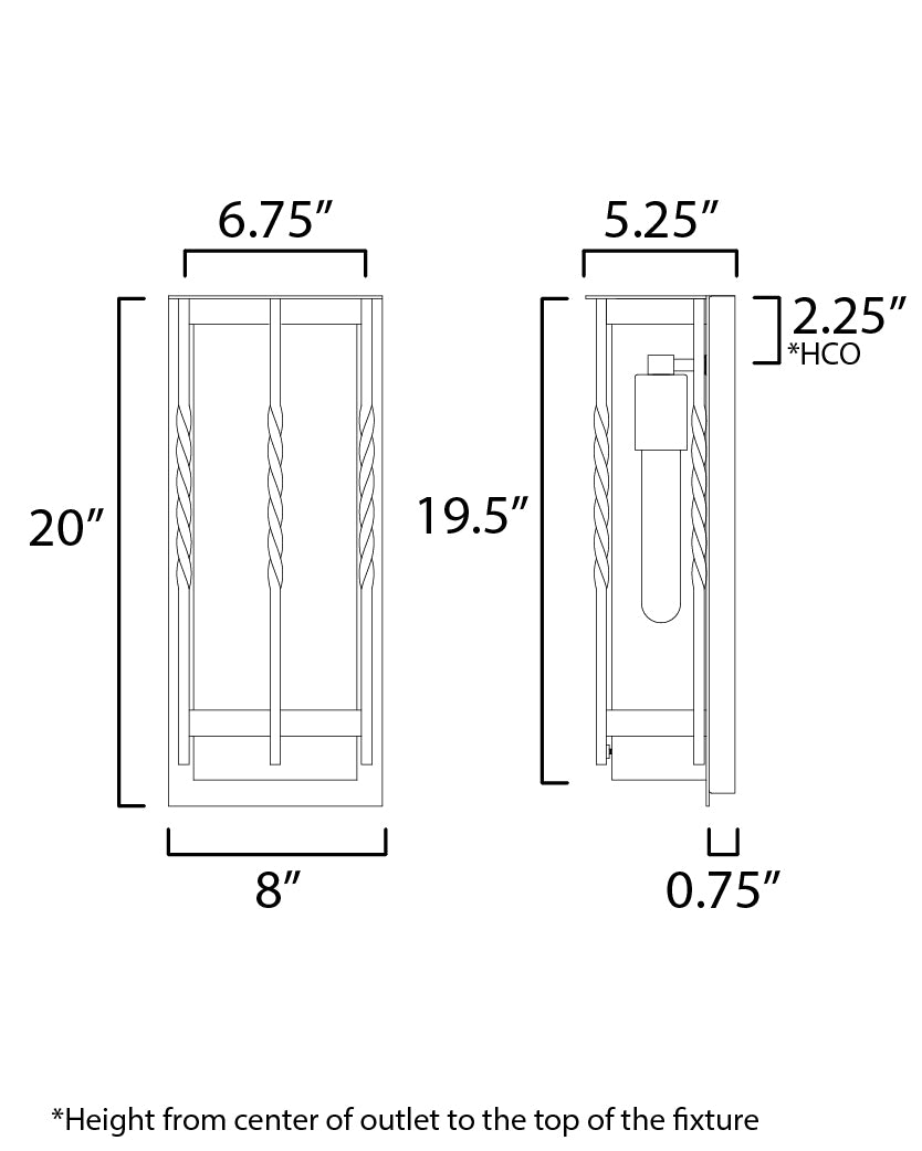 Foundry Outdoor Wall Sconce Black by Maxim Lighting