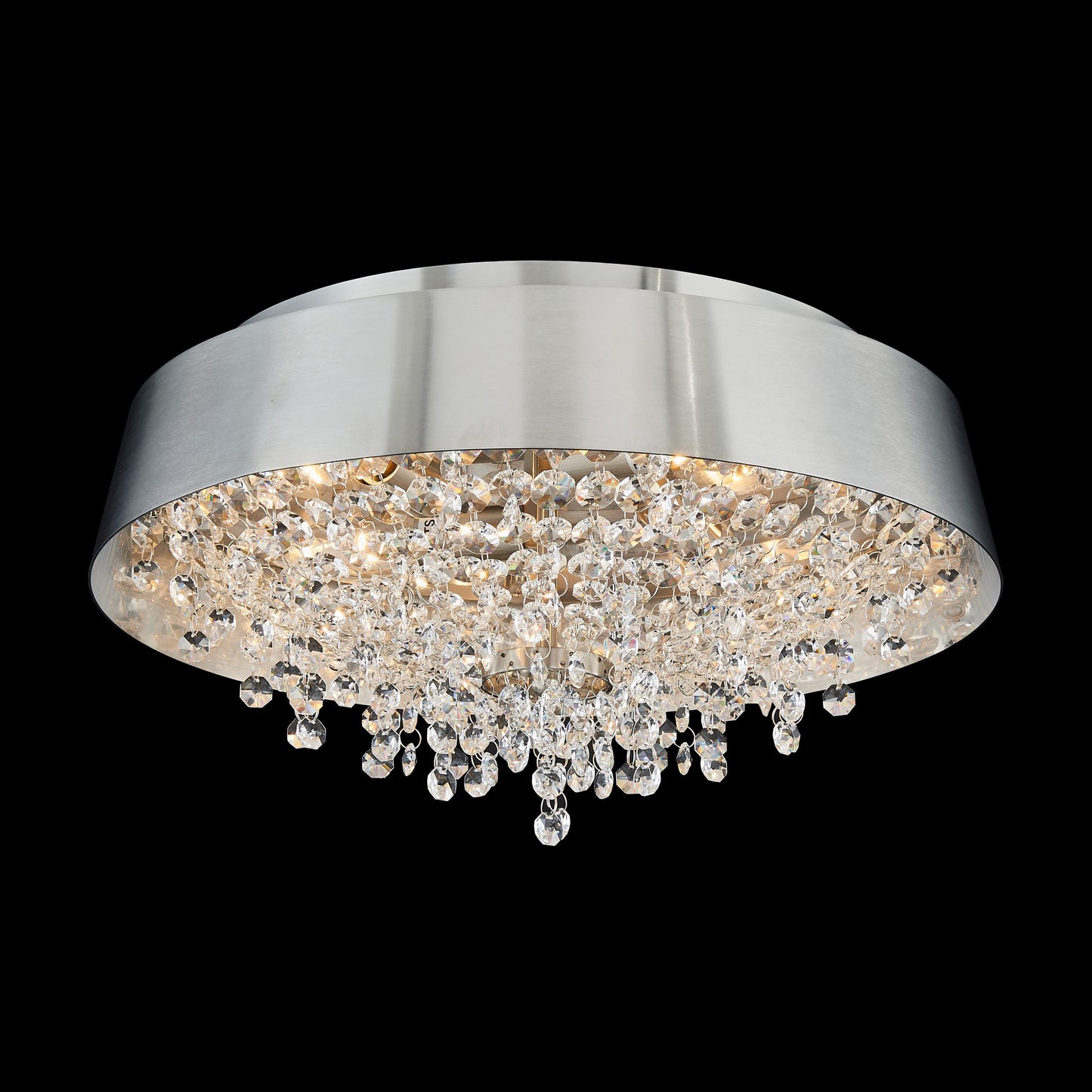 Iris Flushmount 4-Light in Satin Nickel 3116SN by StarFire Crystal