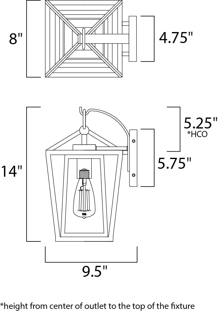 Artisan Outdoor Wall Mount Black by Maxim Lighting