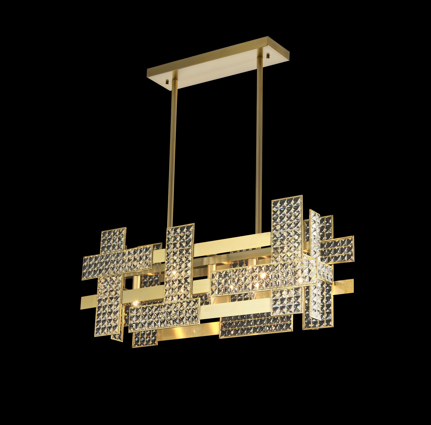 Linea Pendant 5-Light in Antique Bronze 3232AZ by StarFire Crystal