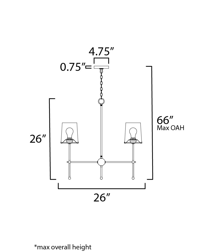 Huntington 4-Light Chandelier Satin Nickel by Maxim Lighting
