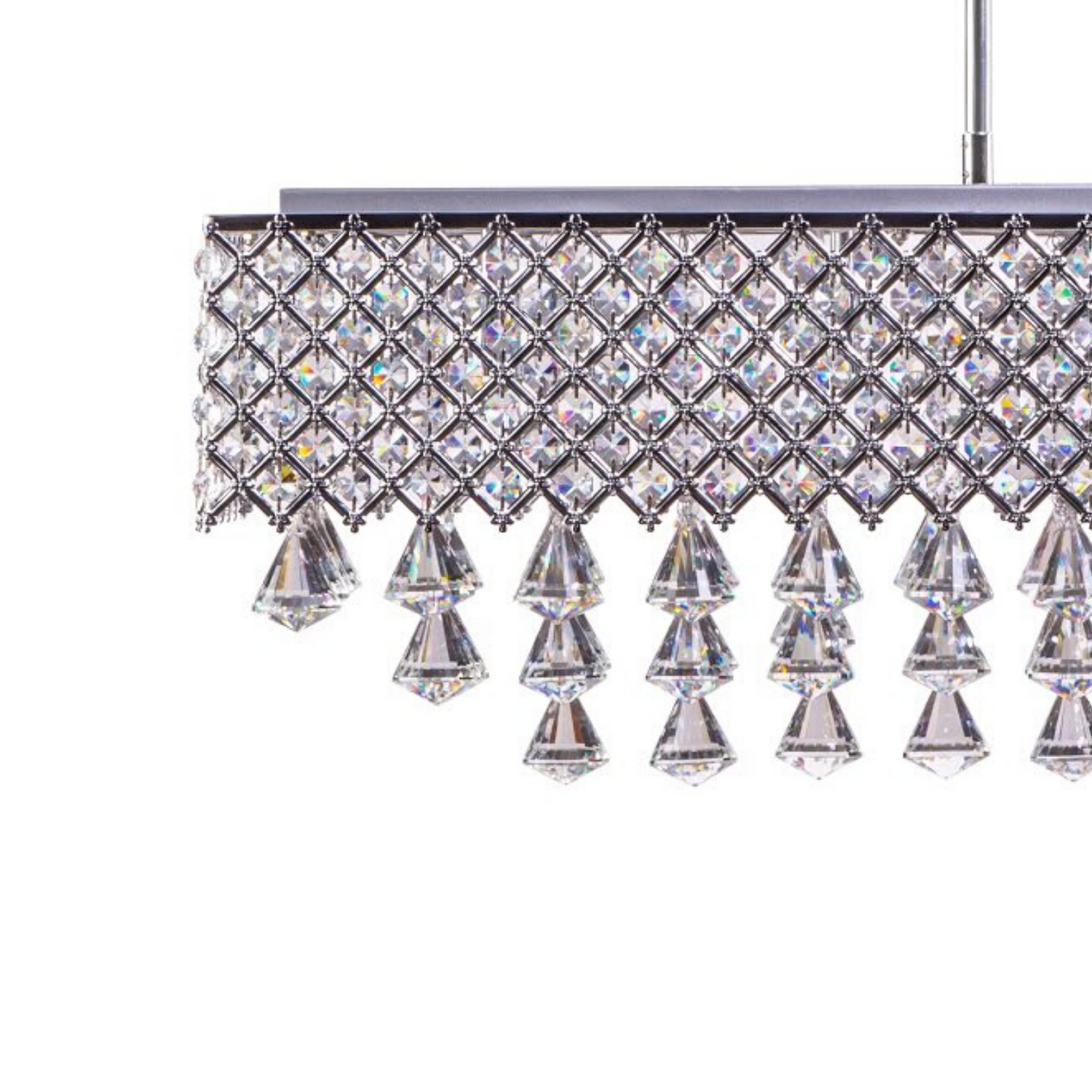 Cinderella Crystal Rectangular Chandelier 12 Light by Finesse Decor FN-616