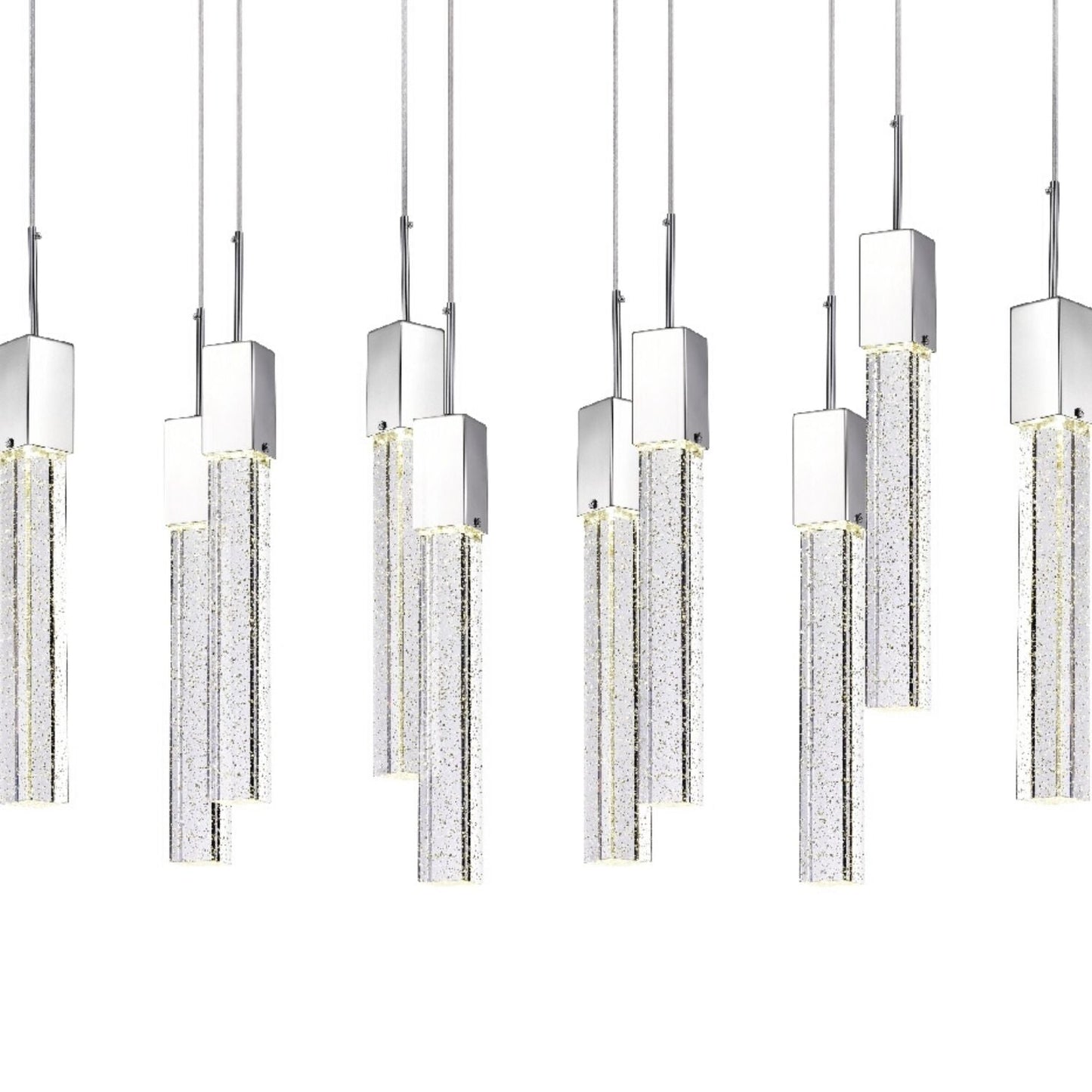Rectangular Crystal Chandelier XL 10 Light by Finesse Decor FN-1133-10