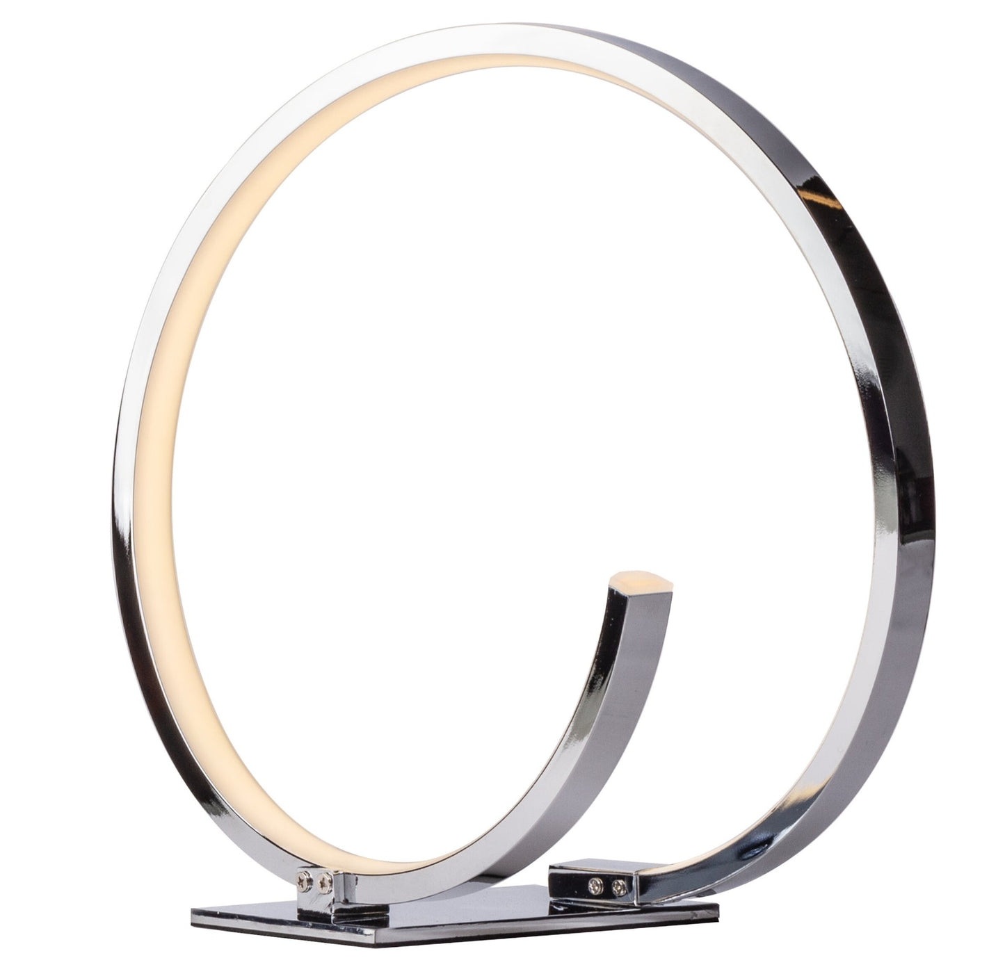 Circular Design LED Table Lamp Chrome by Finesse Decor TL-1154