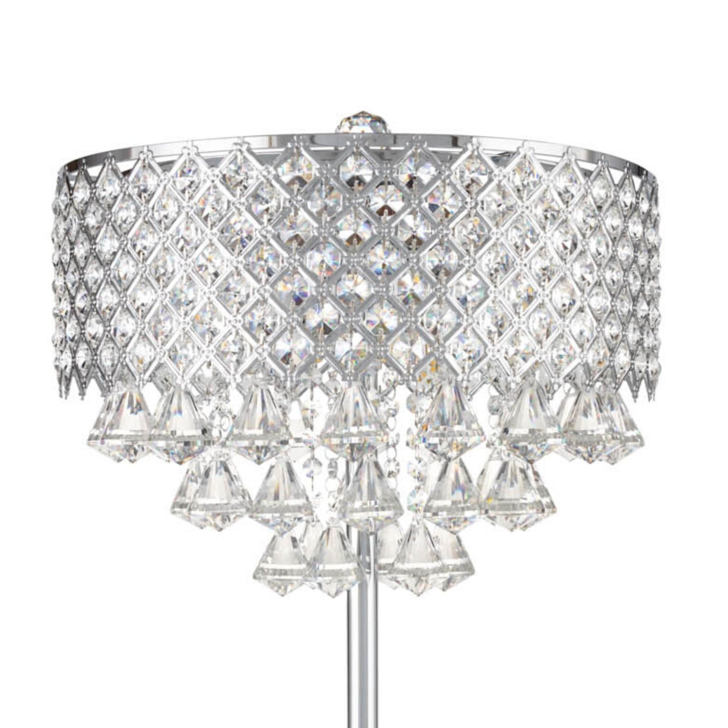 Grand 6 LED Light Table Lamp Chrome by Finesse Decor FN-615