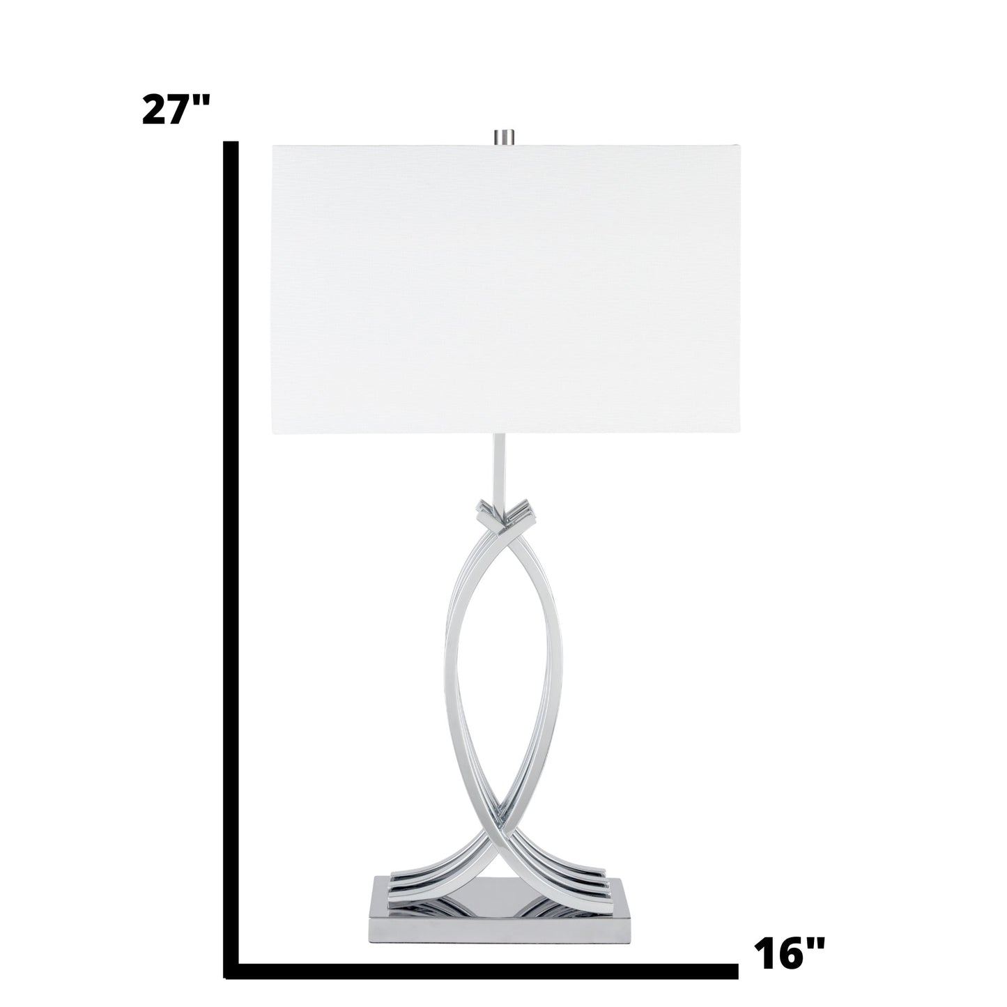 Unity 1 Light Table Lamp Chrome by Finesse Decor FN-905