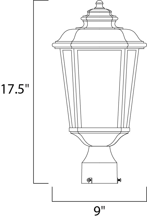 Radcliffe Medium Outdoor Post Black Oxide by Maxim Lighting
