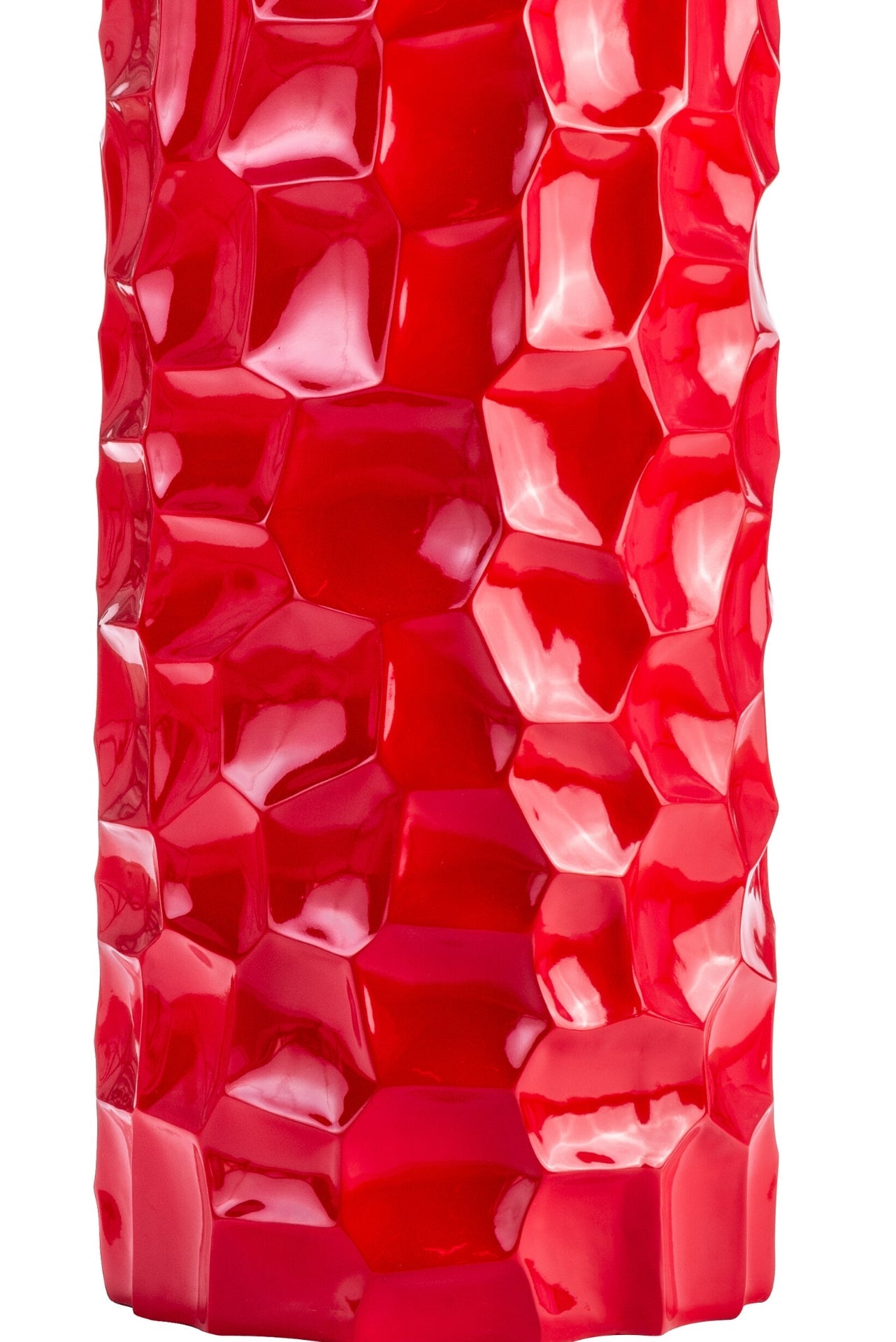 Textured Honeycomb Vase Red, 36" by Finesse Decor C19R