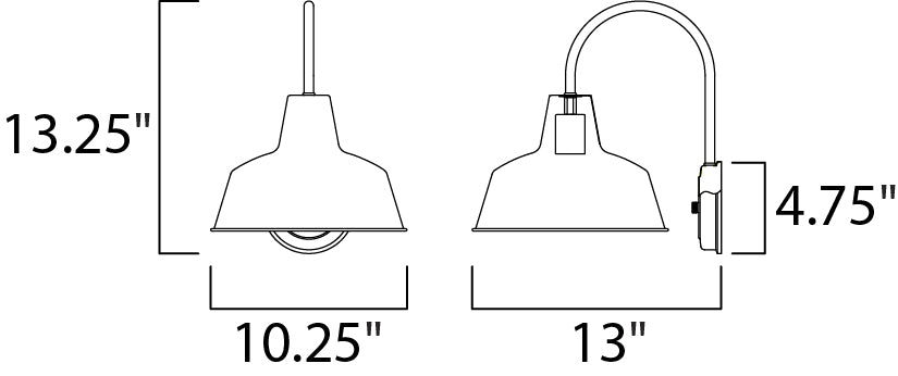 Pier M Outdoor Wall Sconce Black by Maxim Lighting