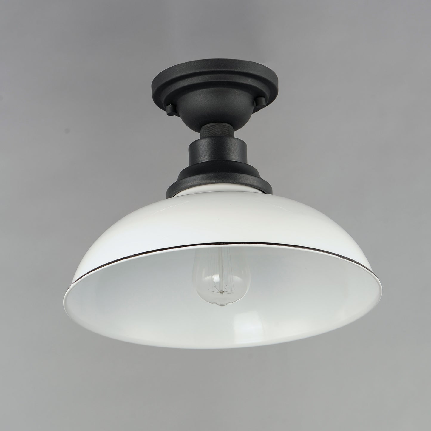 Granville Flush Mount White/Black by Maxim Lighting