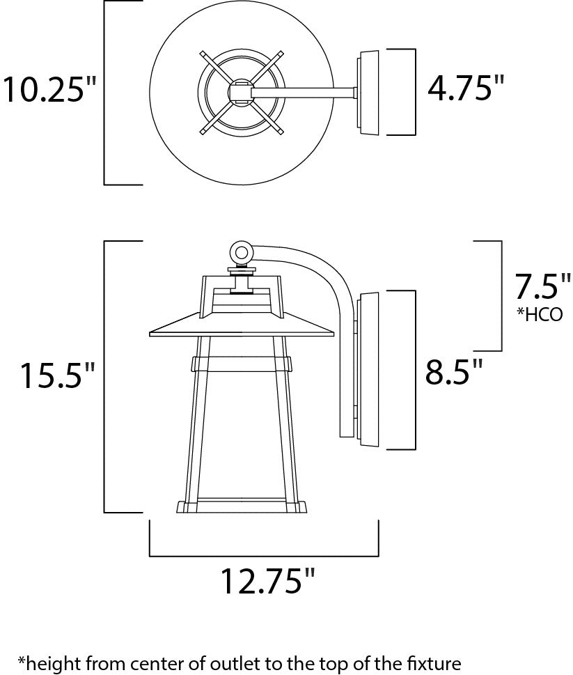 Calistoga Outdoor Wall Lantern Adobe by Maxim Lighting