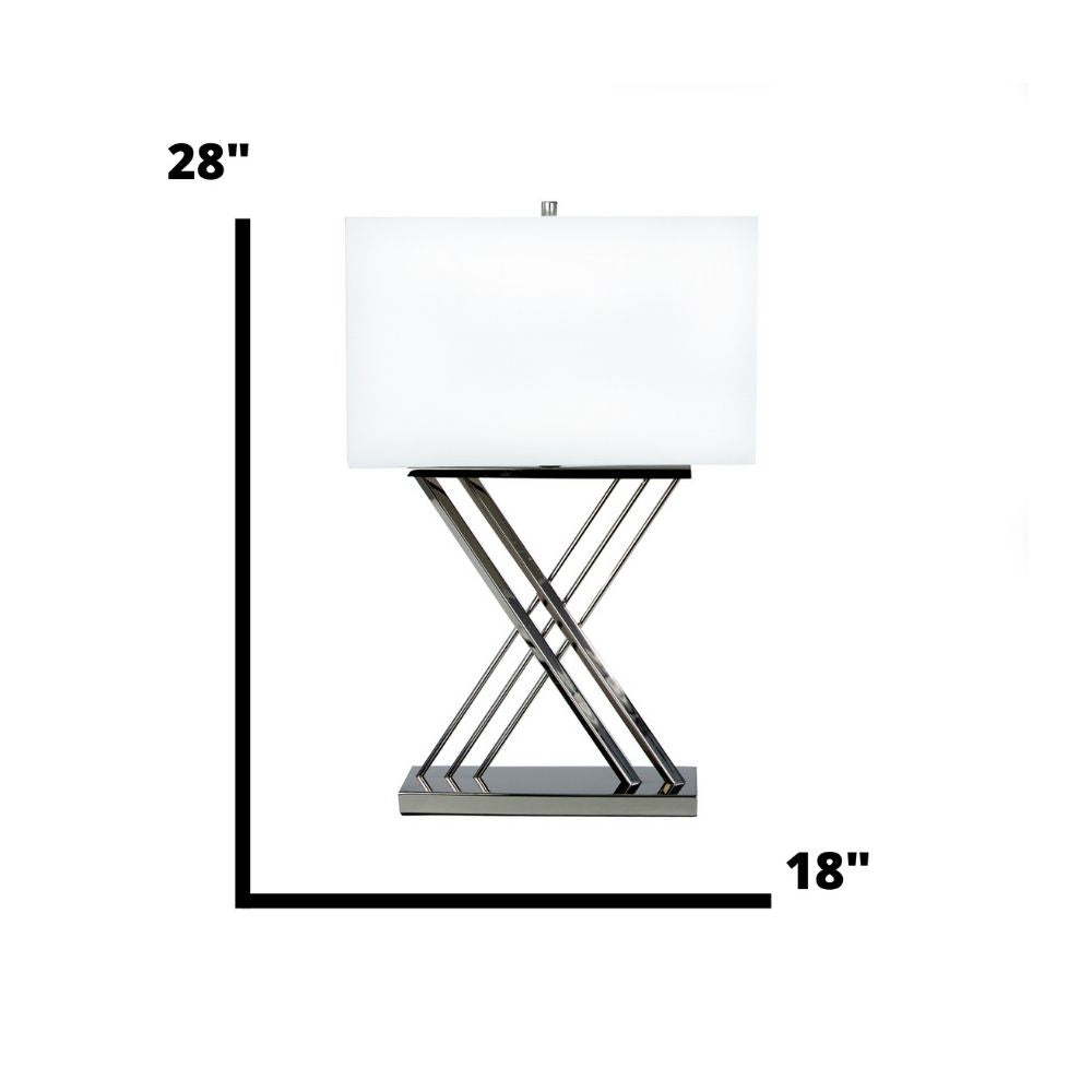 Chrome X Table Lamp 1 Light by Finesse Decor FN-922