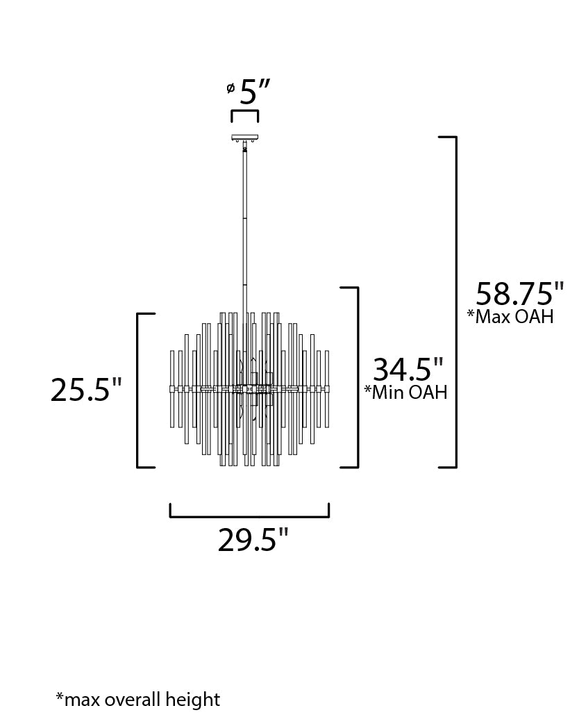 Divine 29" Chandelier Polished Nickel by Maxim Lighting